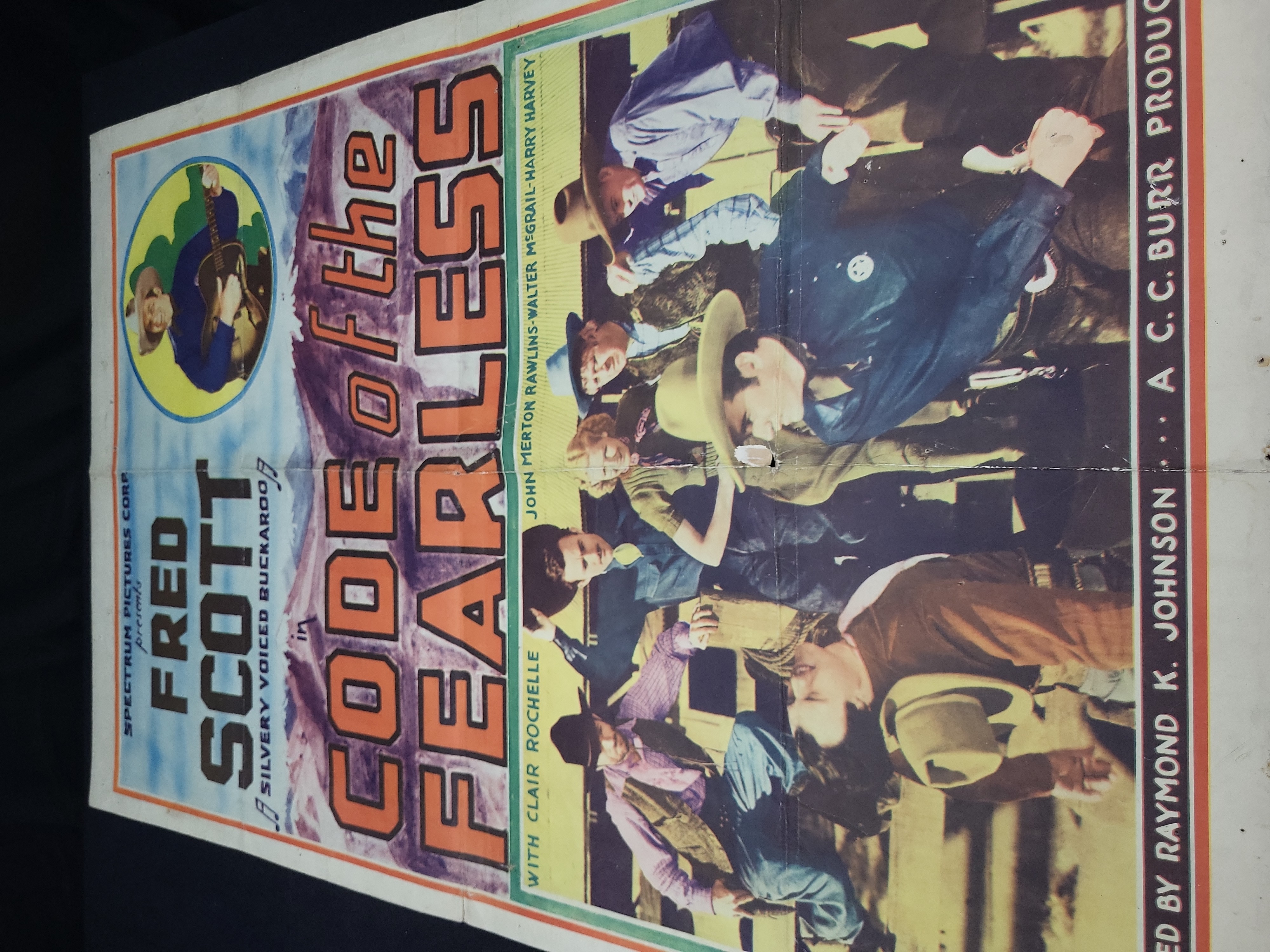 I03314 | Original One-Sheet Movie Poster for Code of the Fearless, 1939