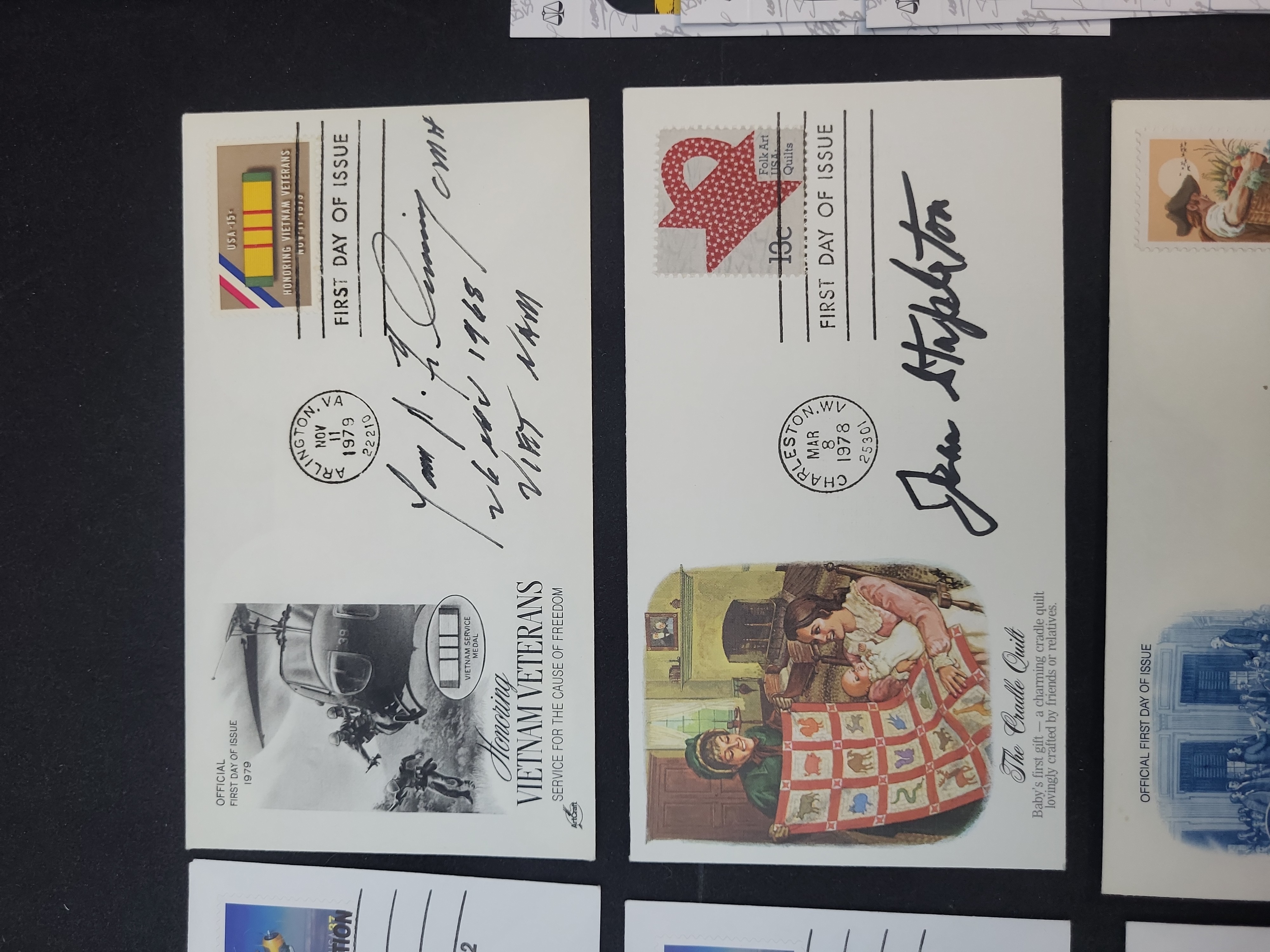 I03361 | Group of (8) Autographed US First Day Covers and Philatelic Envelopes with JSA Authentication