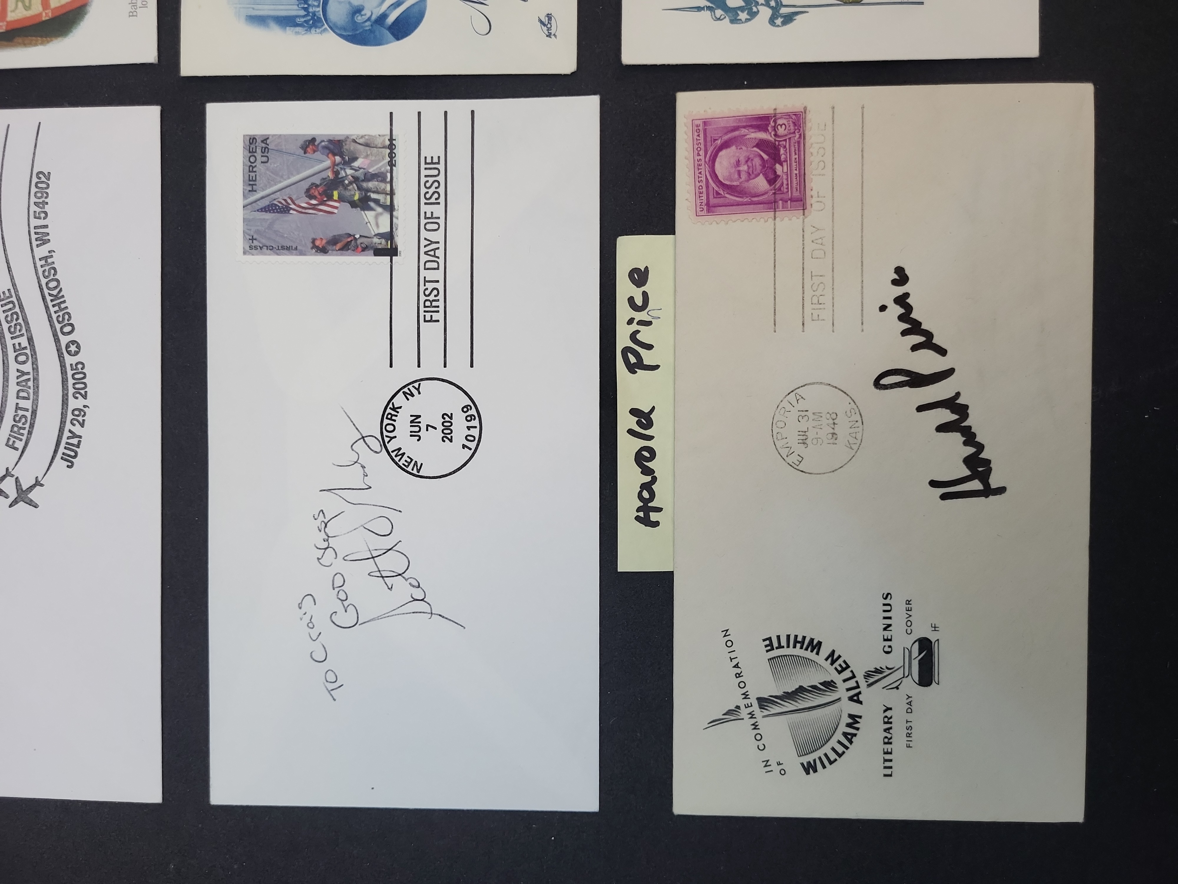 I03361 | Group of (8) Autographed US First Day Covers and Philatelic Envelopes with JSA Authentication