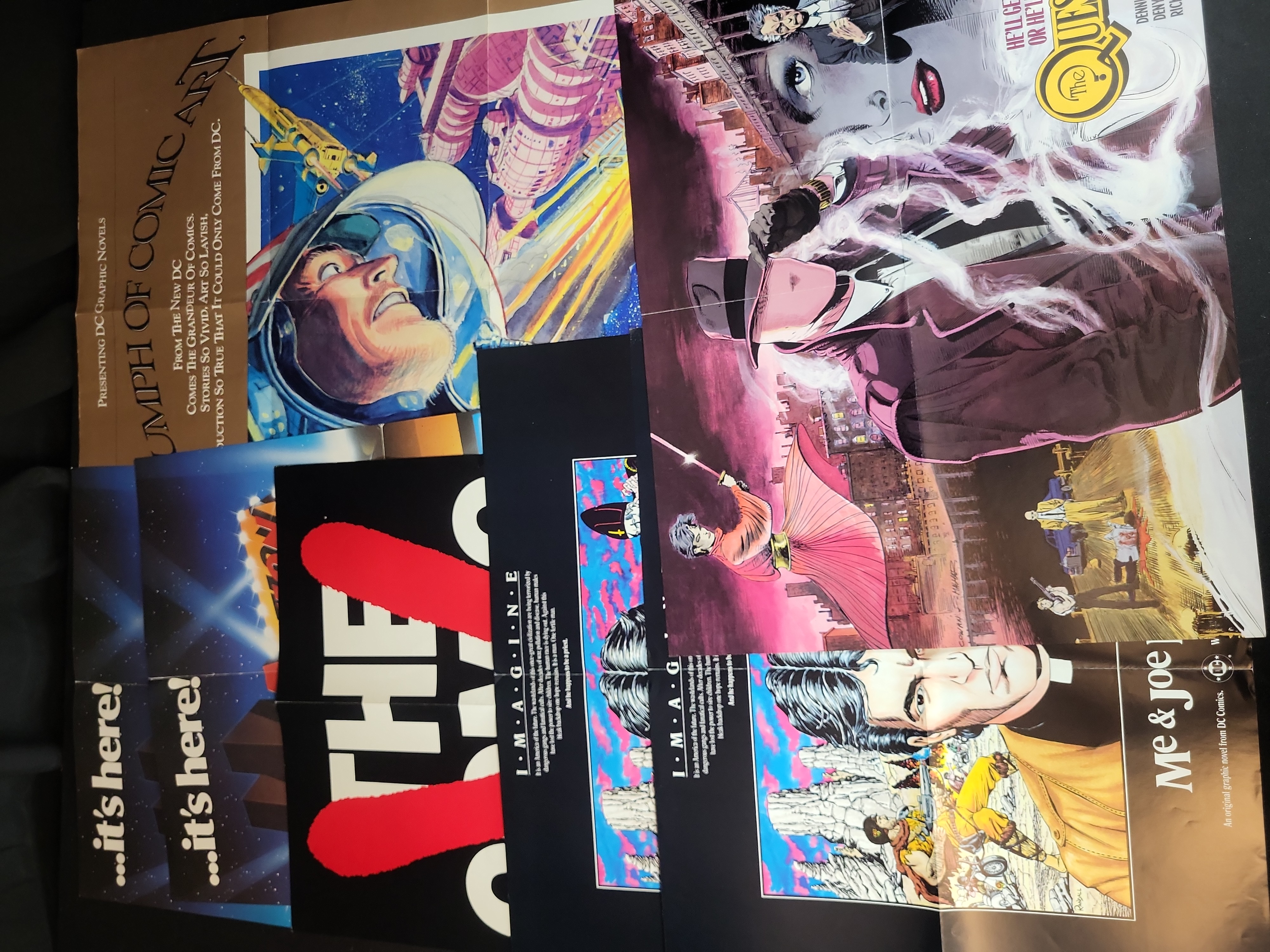 I03907 | A Collection of Six Vintage DC Comics Promotional Posters 1983-1988