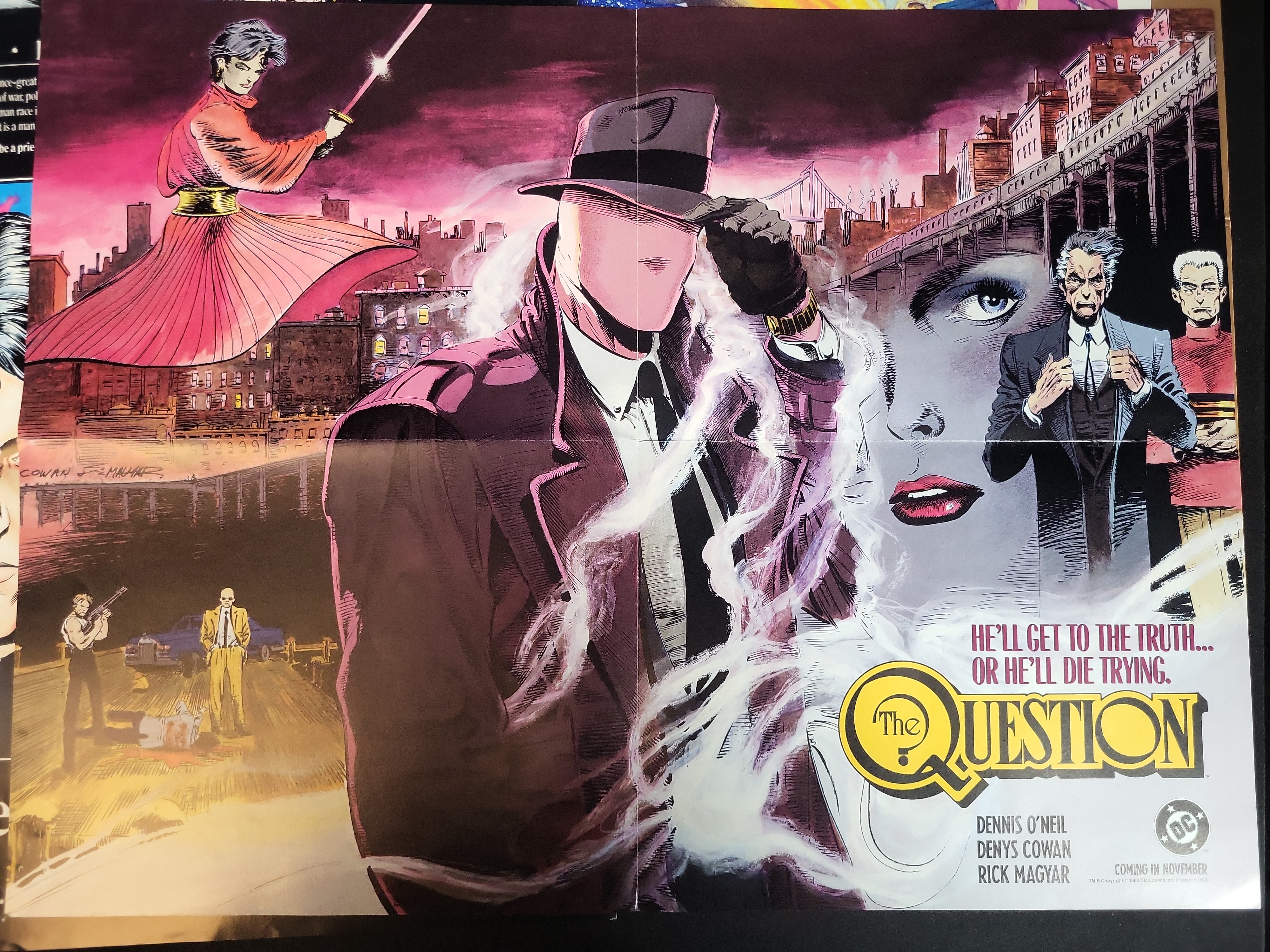 I03907 | A Collection of Six Vintage DC Comics Promotional Posters 1983-1988