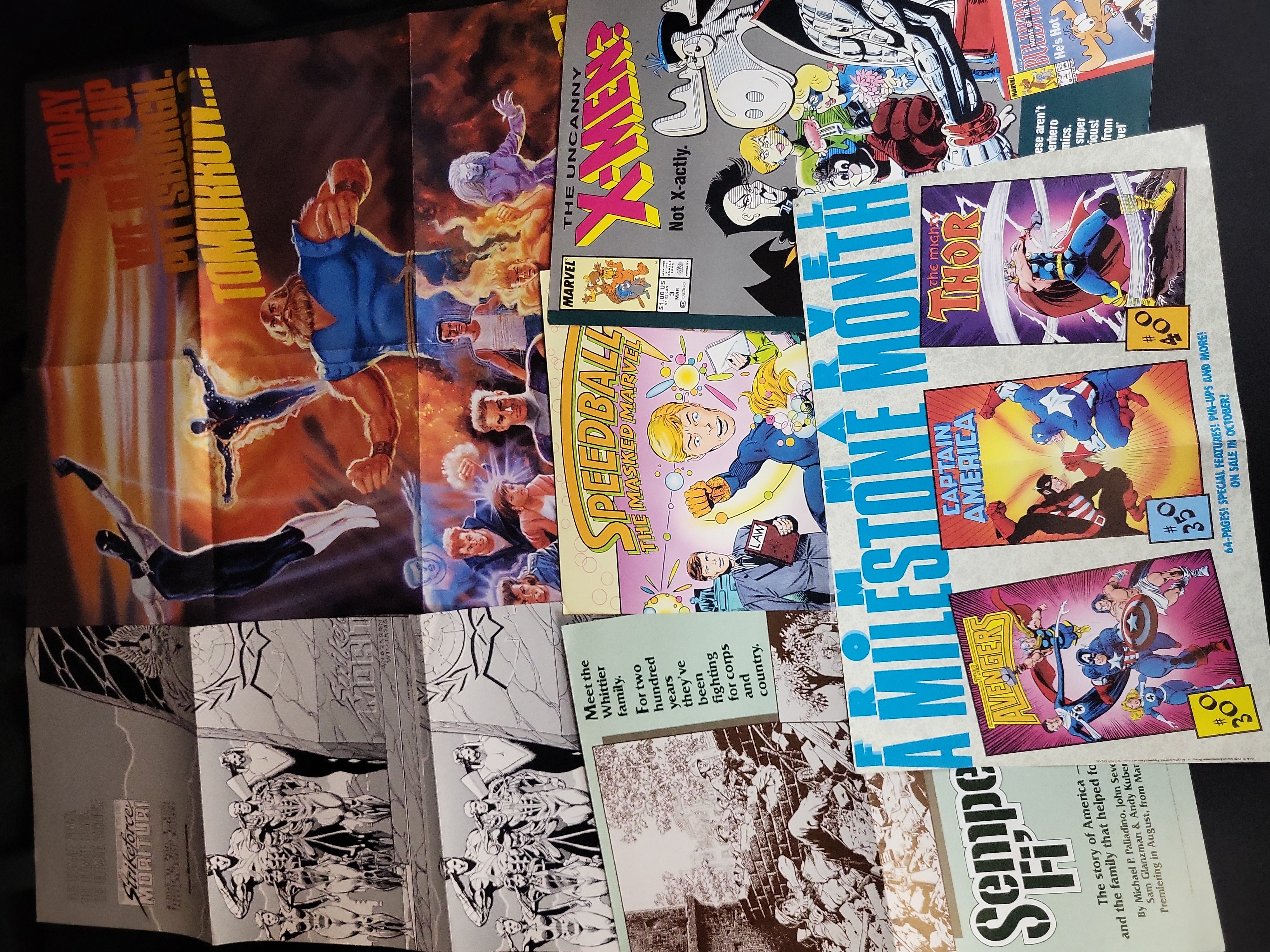 I03897 | Collection of Seven Vintage Original Marvel Comics Retailer Promotional Posters 1986-1988
