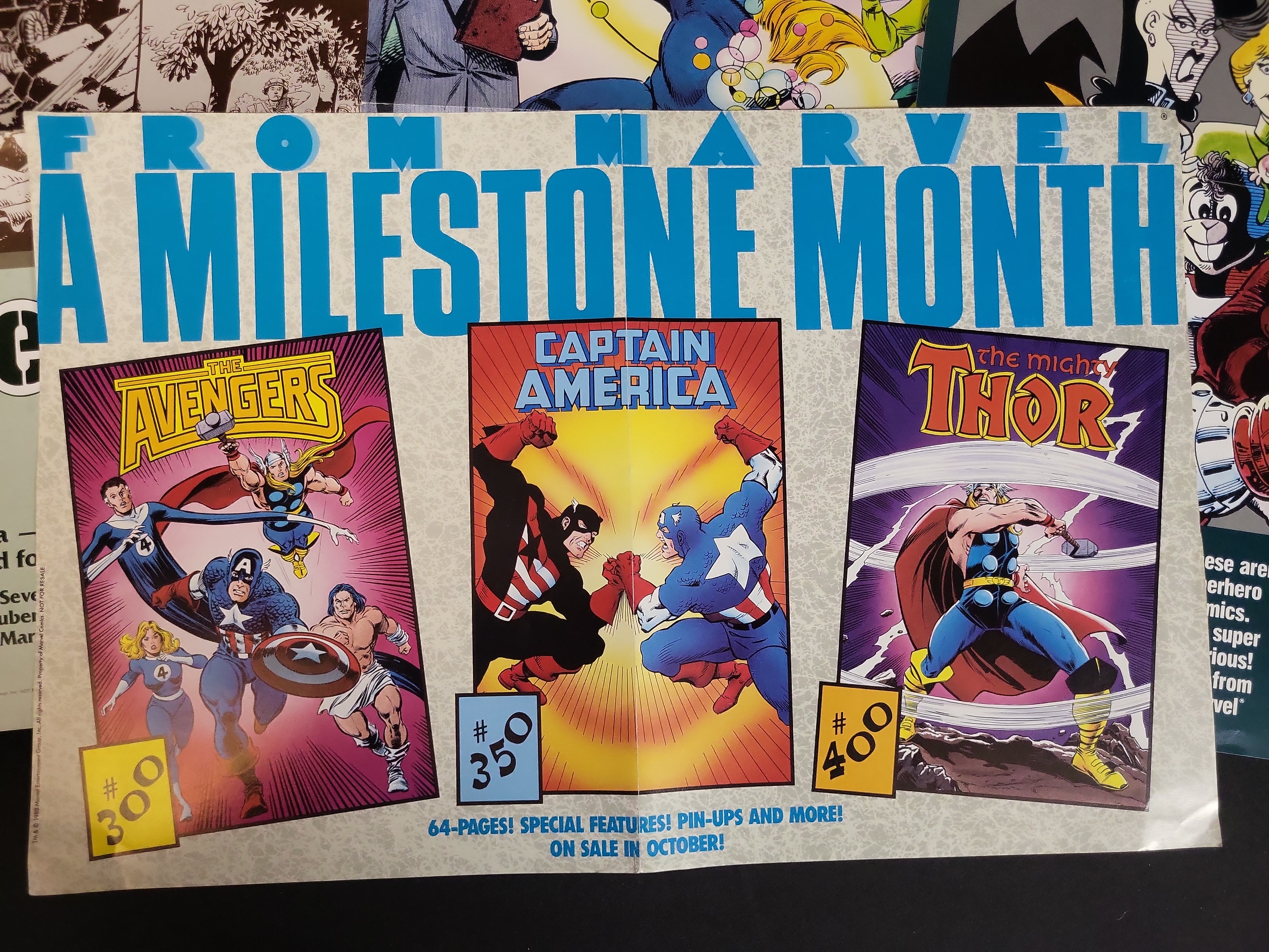 I03897 | Collection of Seven Vintage Original Marvel Comics Retailer Promotional Posters 1986-1988