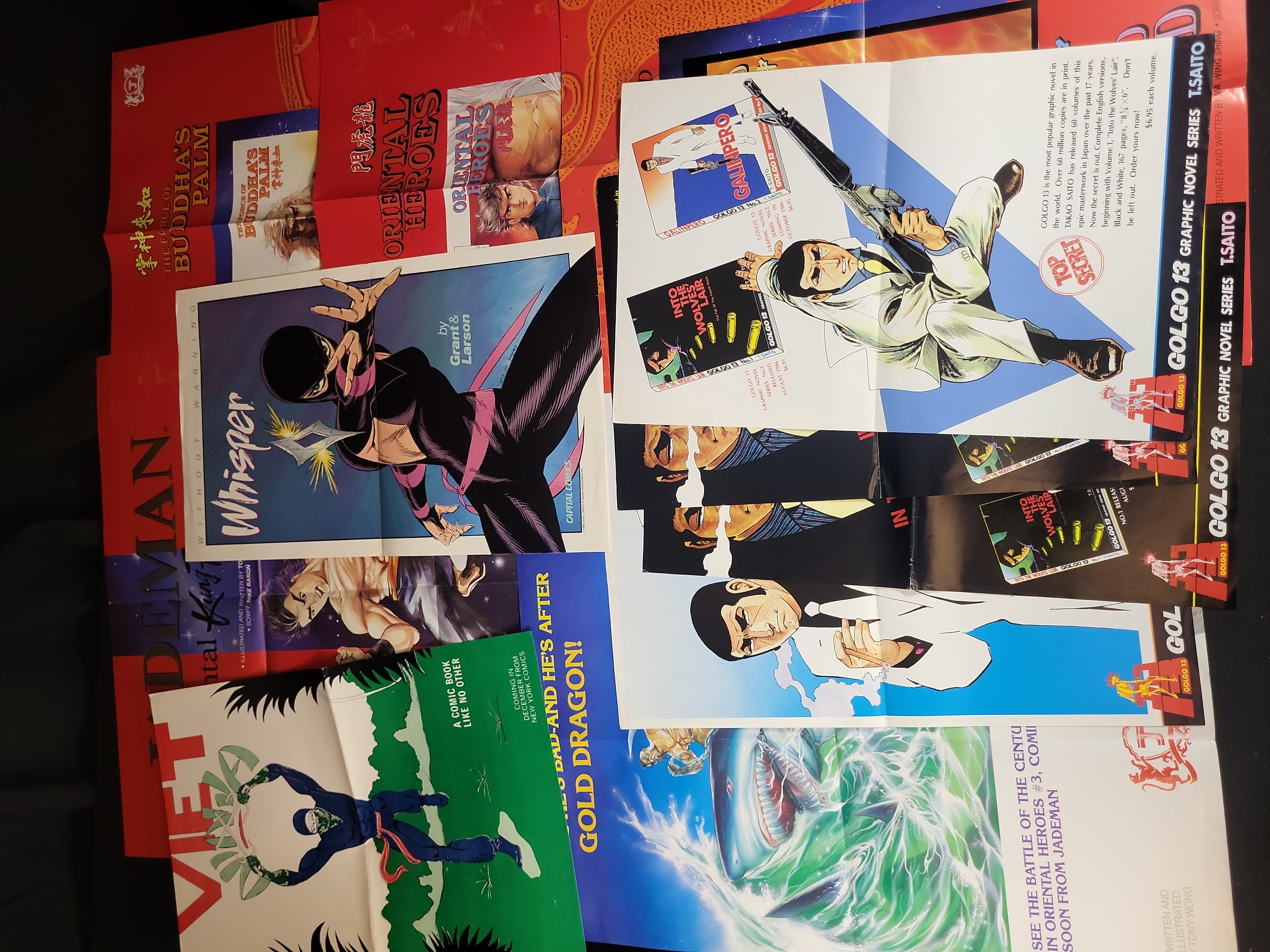 I03902 | A Collection of Vintage 1980s Comic Book Promotional Posters and Advertisements