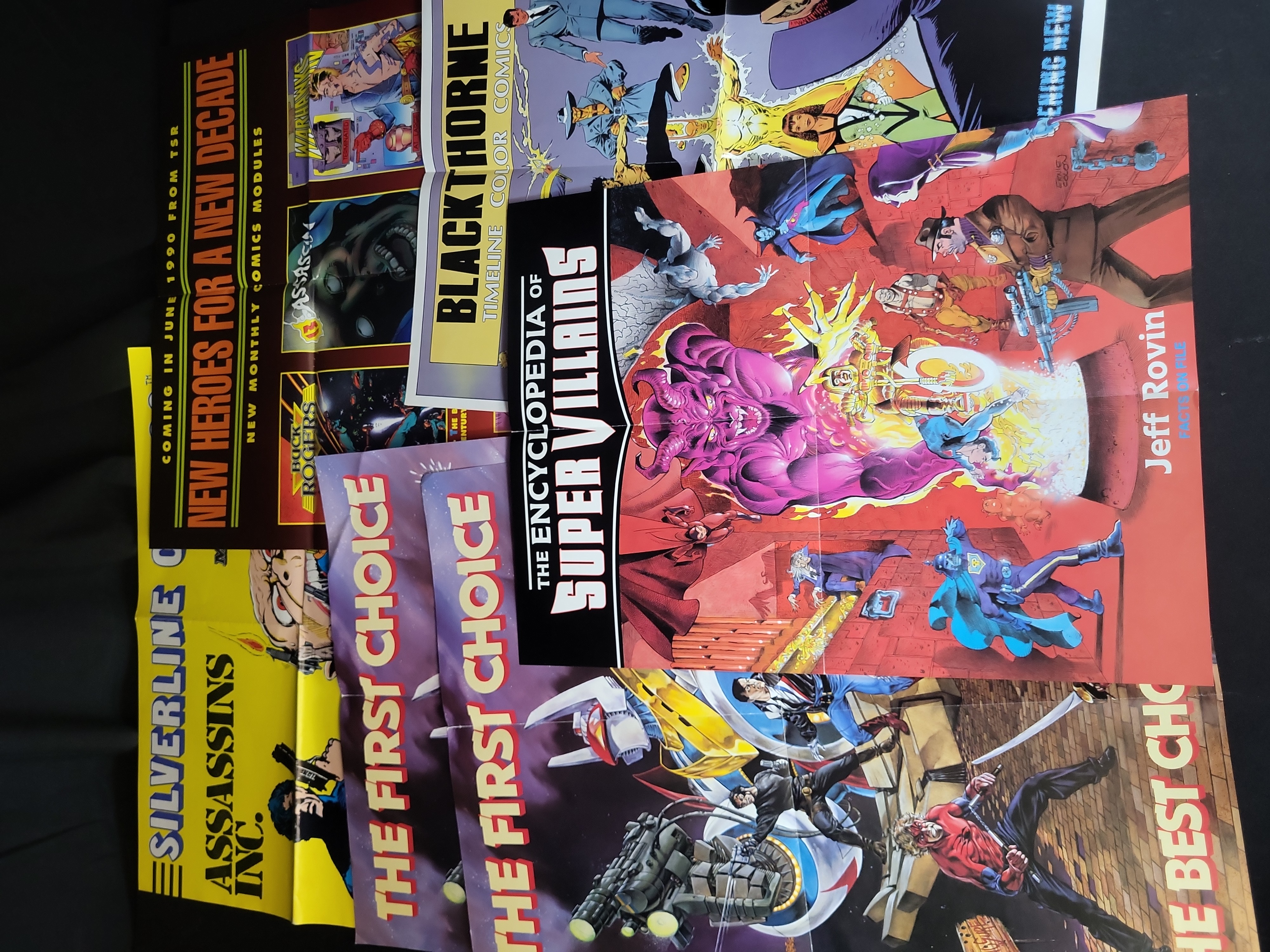 I03910 | A Collection of Seven Vintage Comic Book and Publishing Promotional Retailer Posters 1987-1990