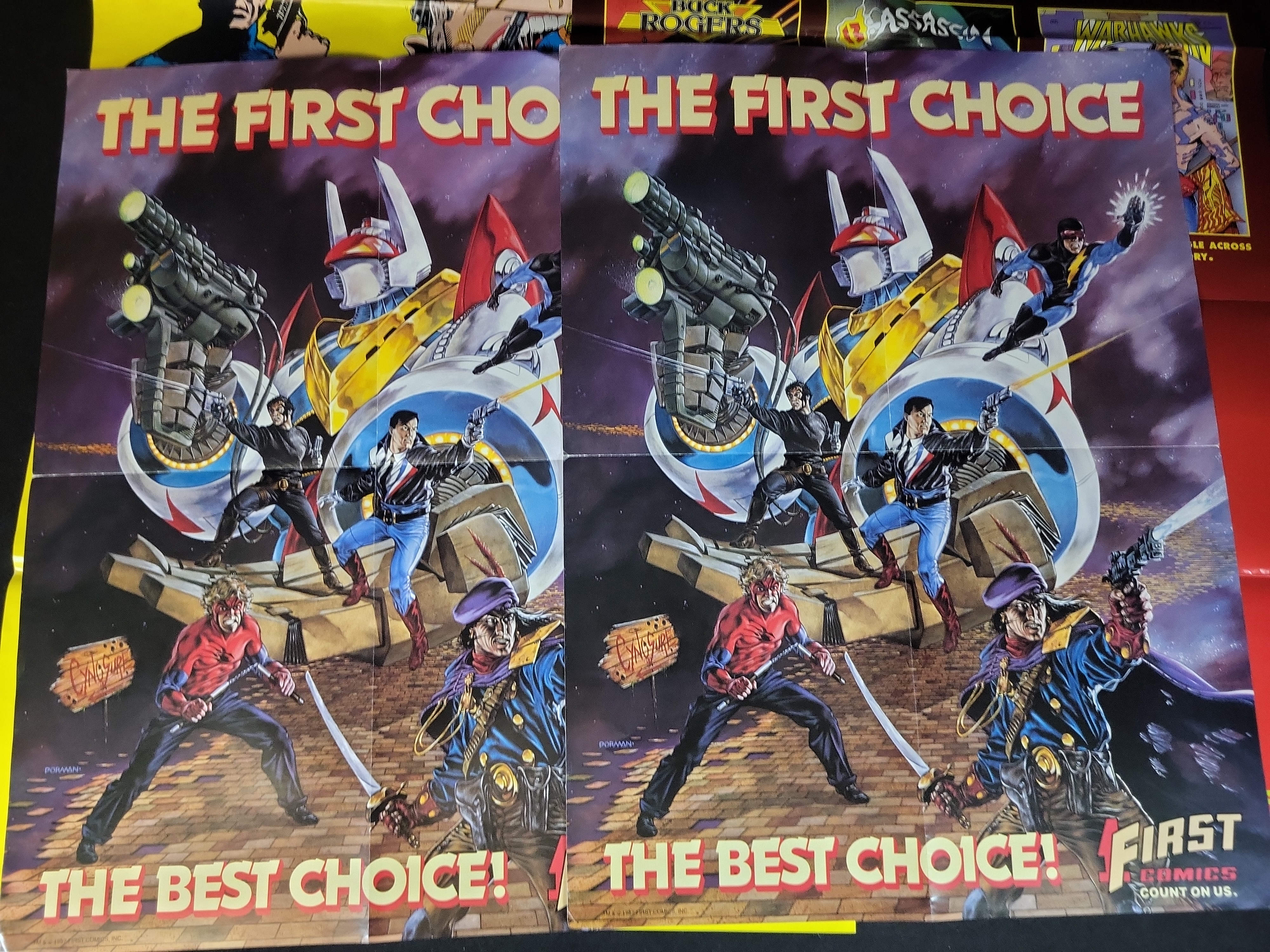I03910 | A Collection of Seven Vintage Comic Book and Publishing Promotional Retailer Posters 1987-1990