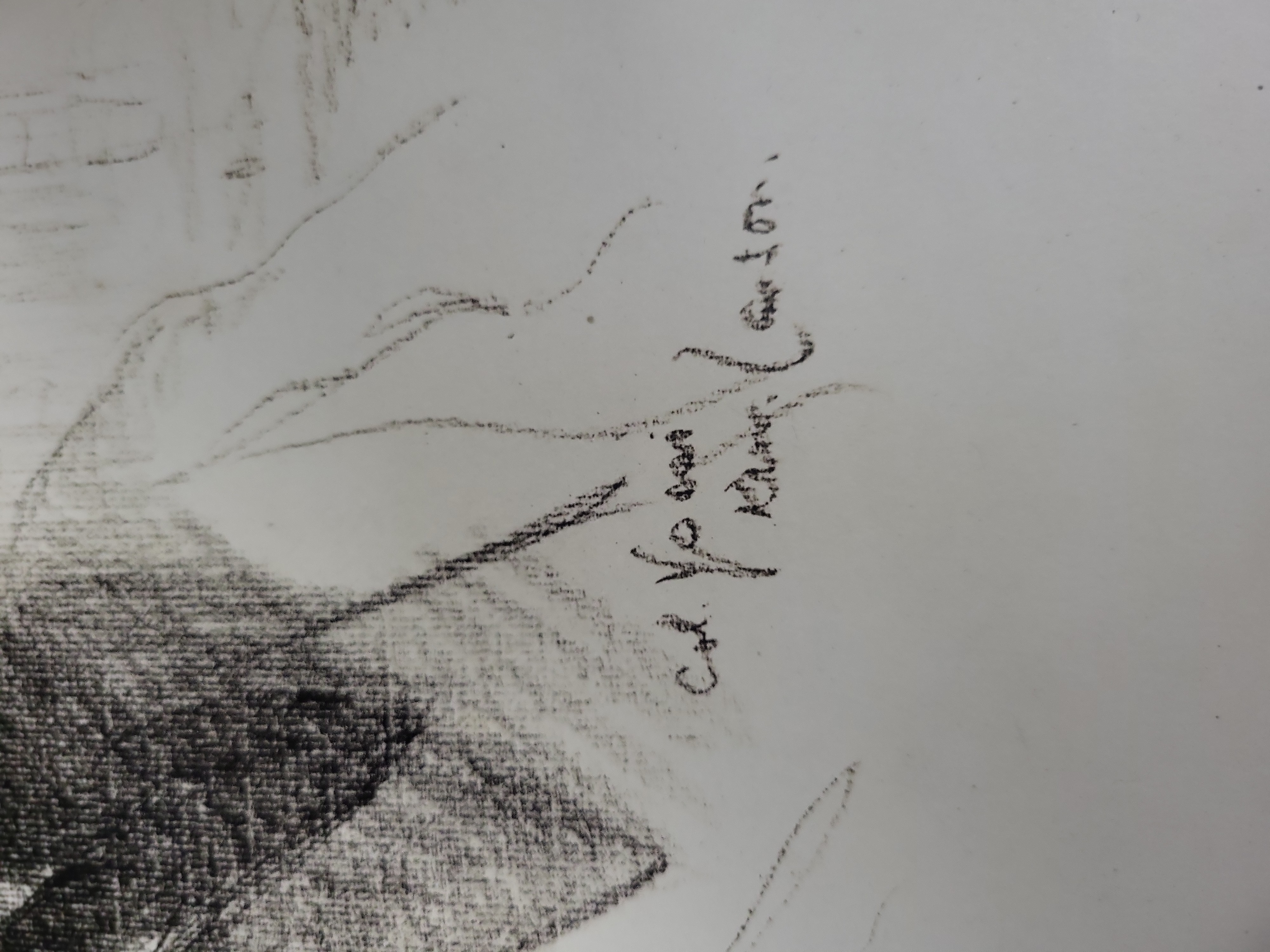 I03562 | James Kerr-Lawson (Canadian, 1864-1939), Profile Portrait of a Bearded Man, Charcoal Drawing