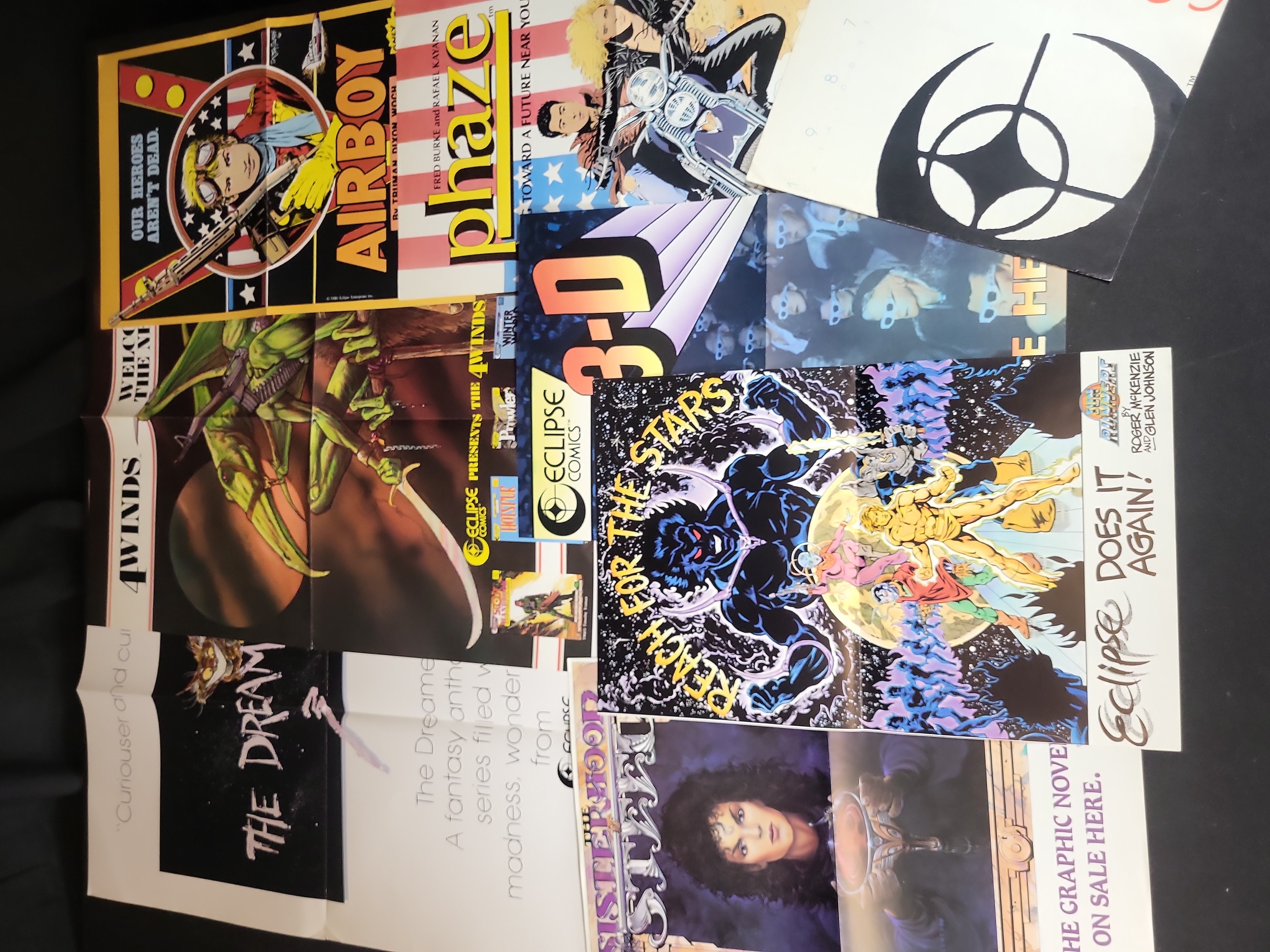 I03911 | An Assortment of Eclipse Comics Promotional Posters and 1987-1988 Catalog