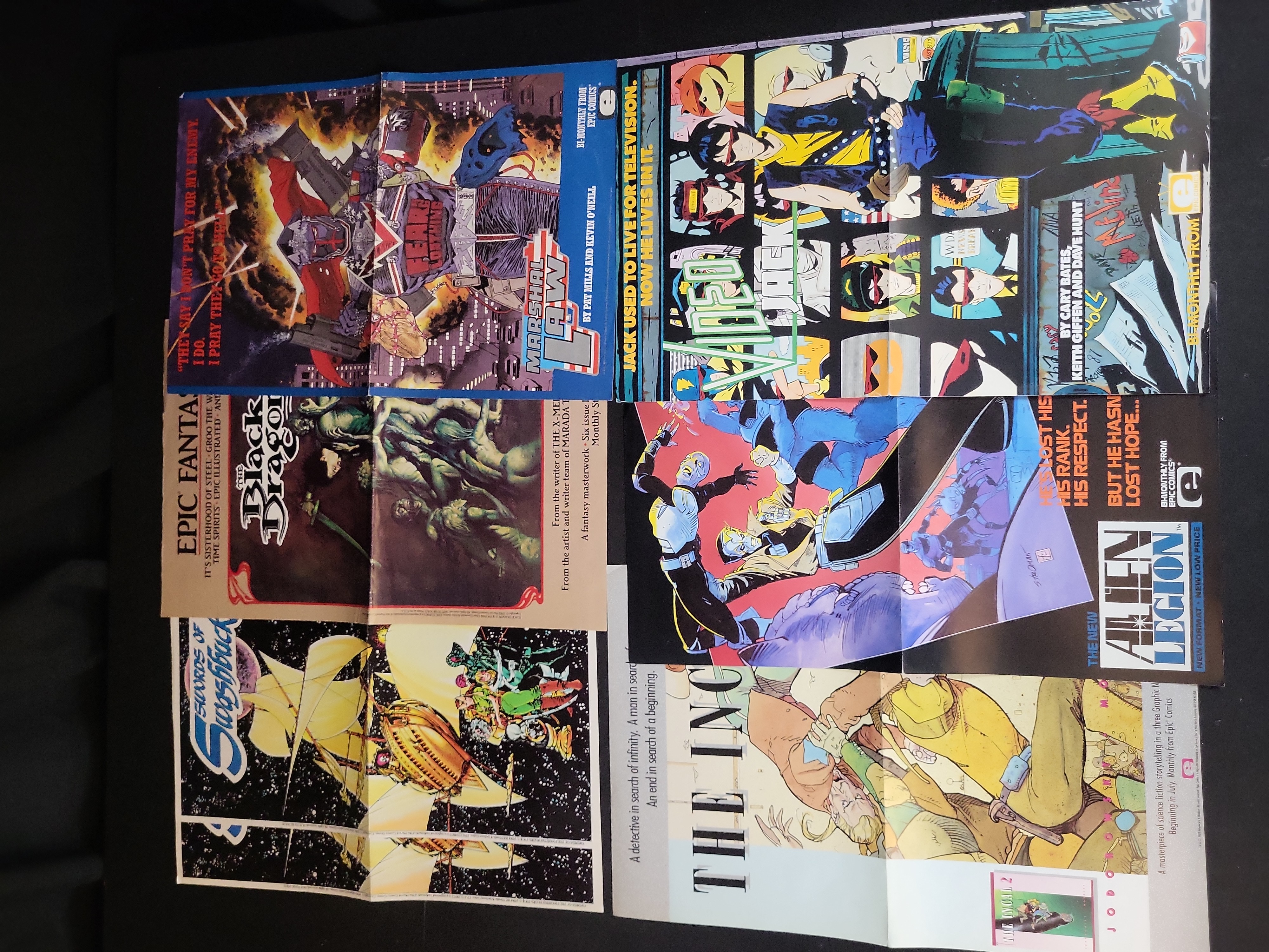 I03896 | A Collection of Vintage Epic Comics Promotional Posters 1984-1988