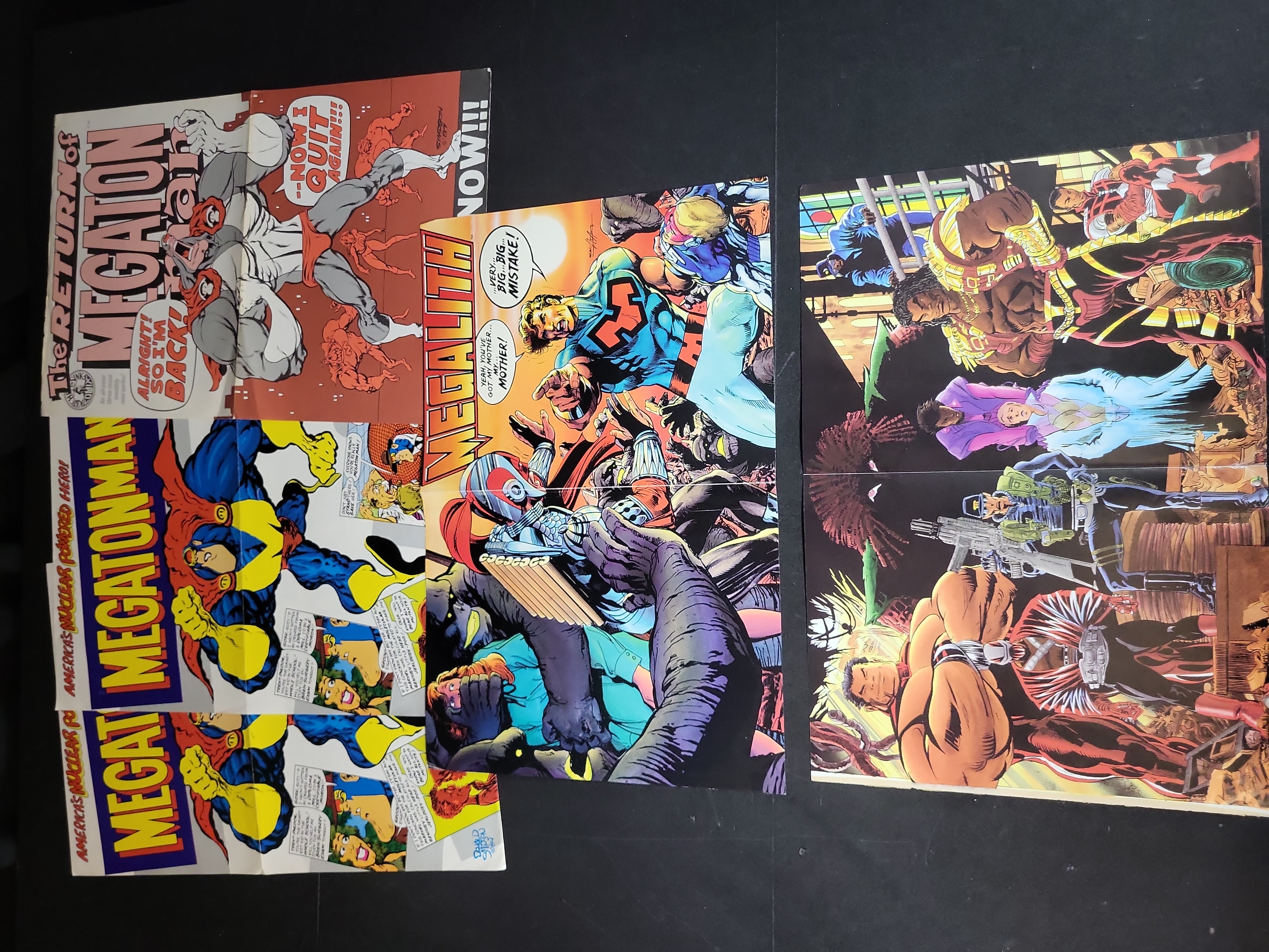 I03899 | Five Megaton Man and Continuity Comics Promotional Posters and Centerfolds