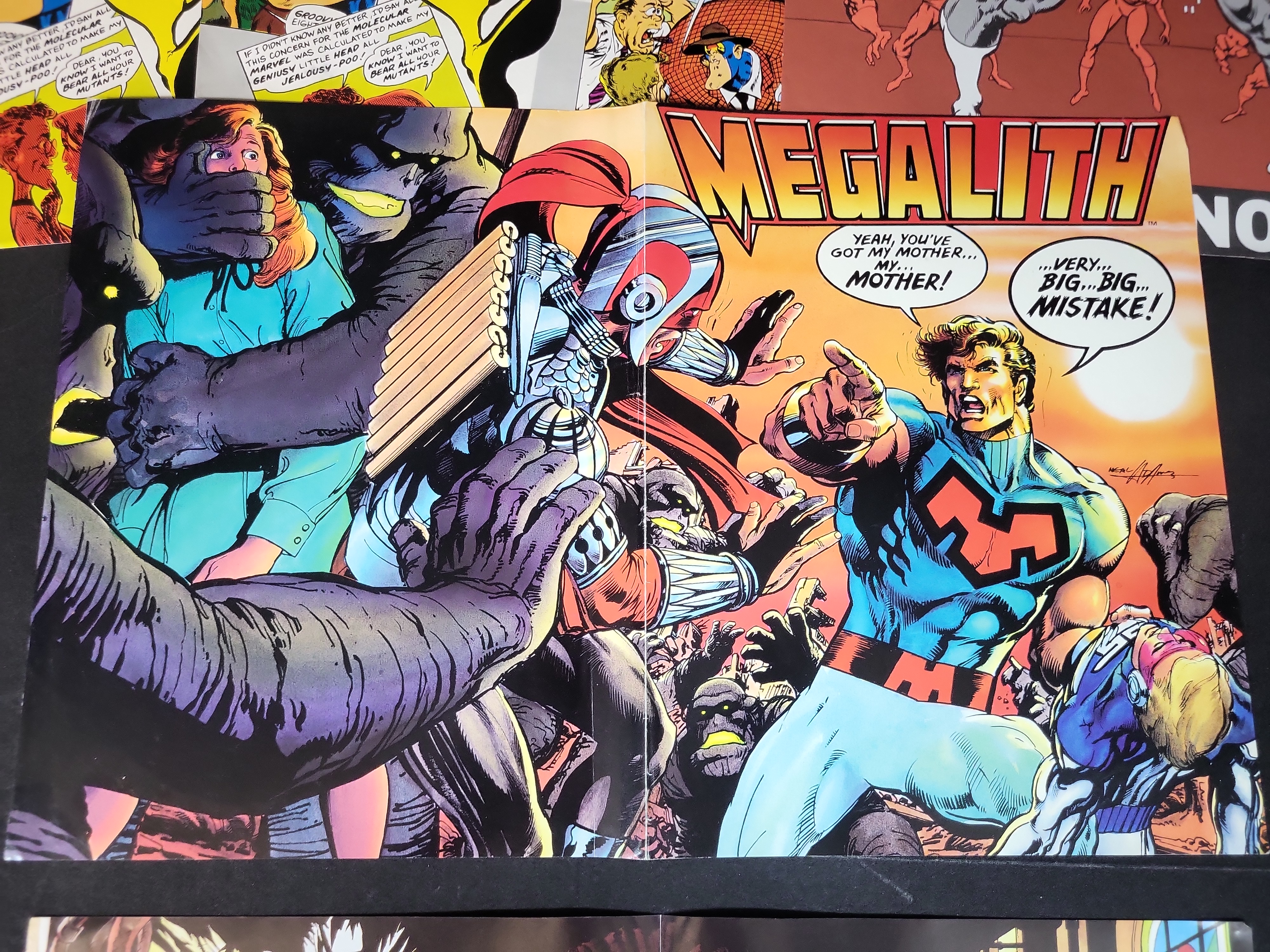 I03899 | Five Megaton Man and Continuity Comics Promotional Posters and Centerfolds