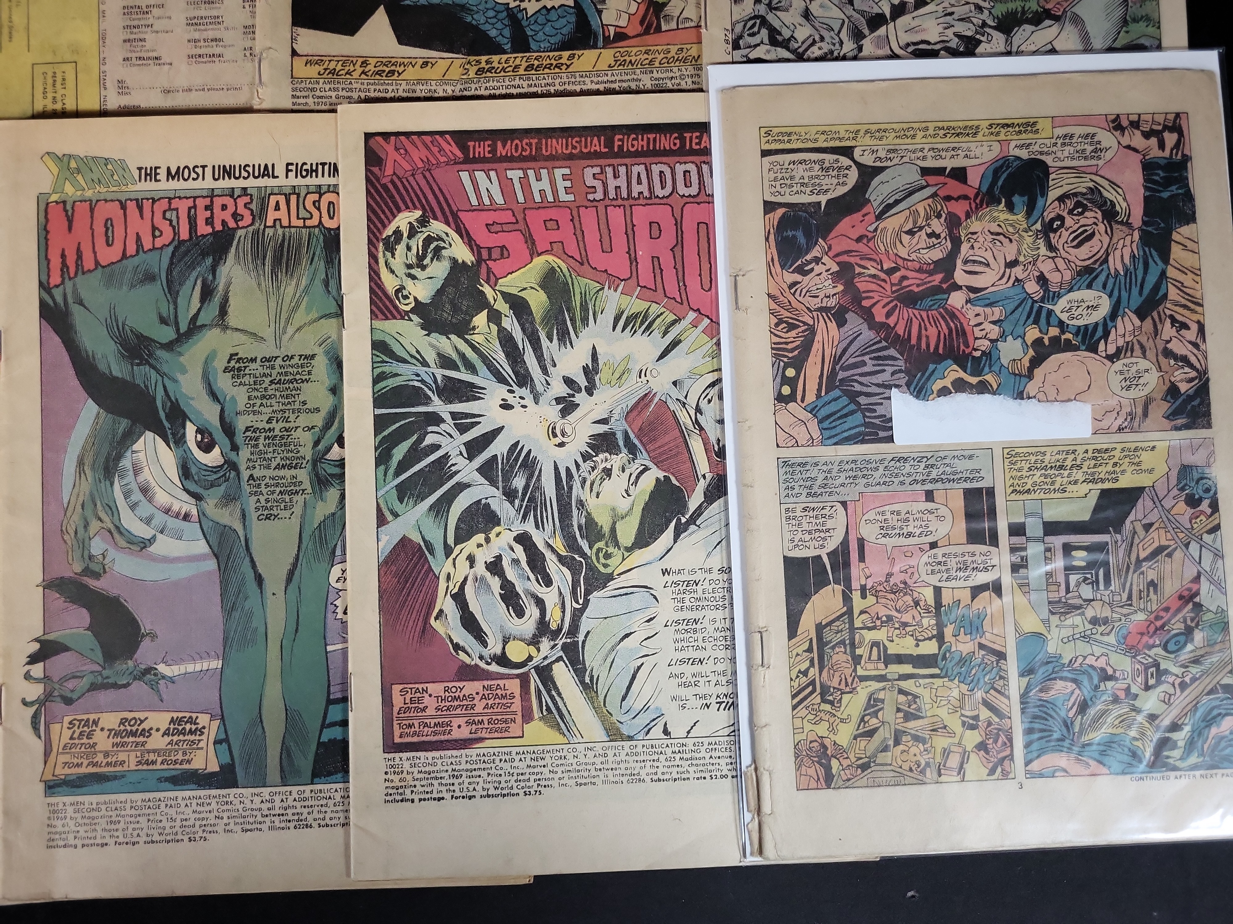 I03737 | A Group of Vintage Marvel Comic Book Splash Pages and Interior Sheets, 1969-1980