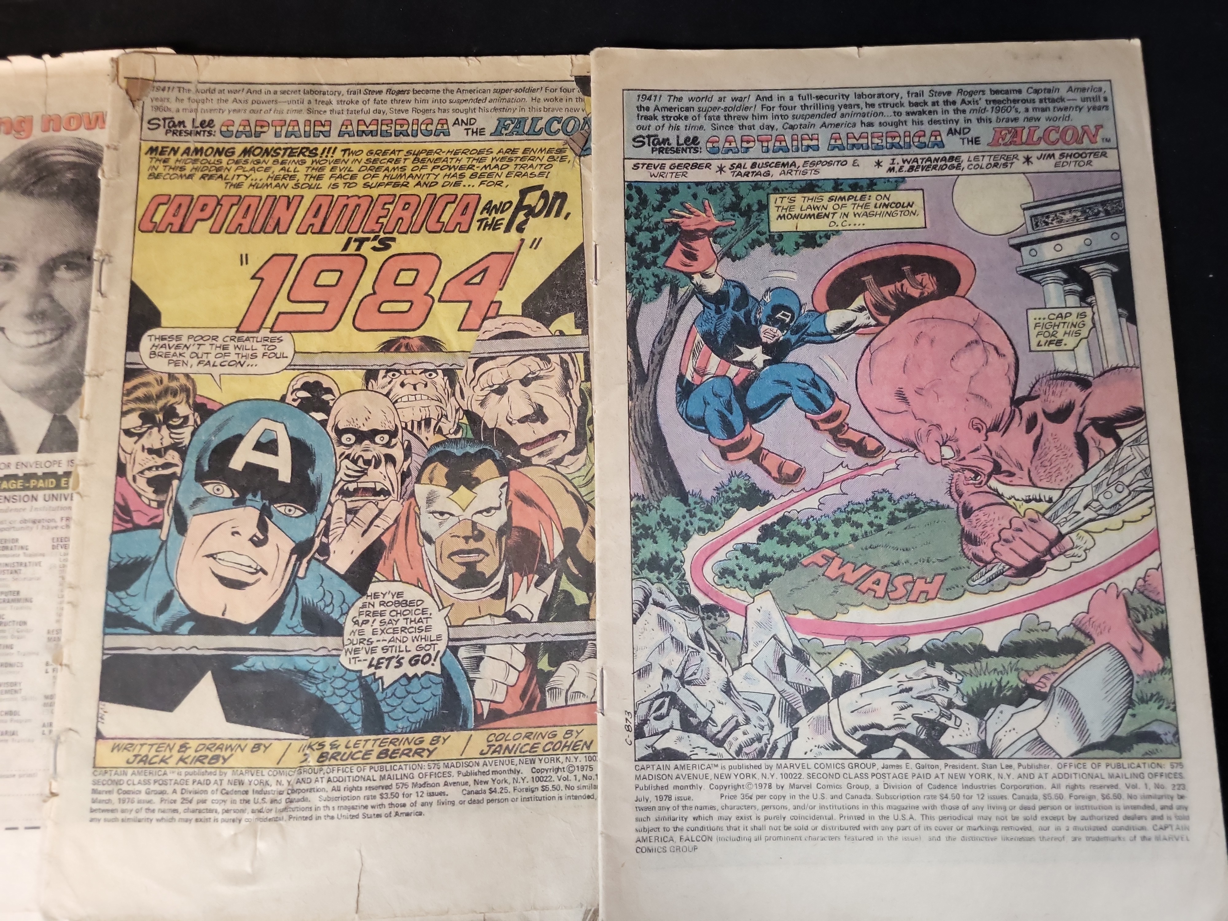 I03737 | A Group of Vintage Marvel Comic Book Splash Pages and Interior Sheets, 1969-1980