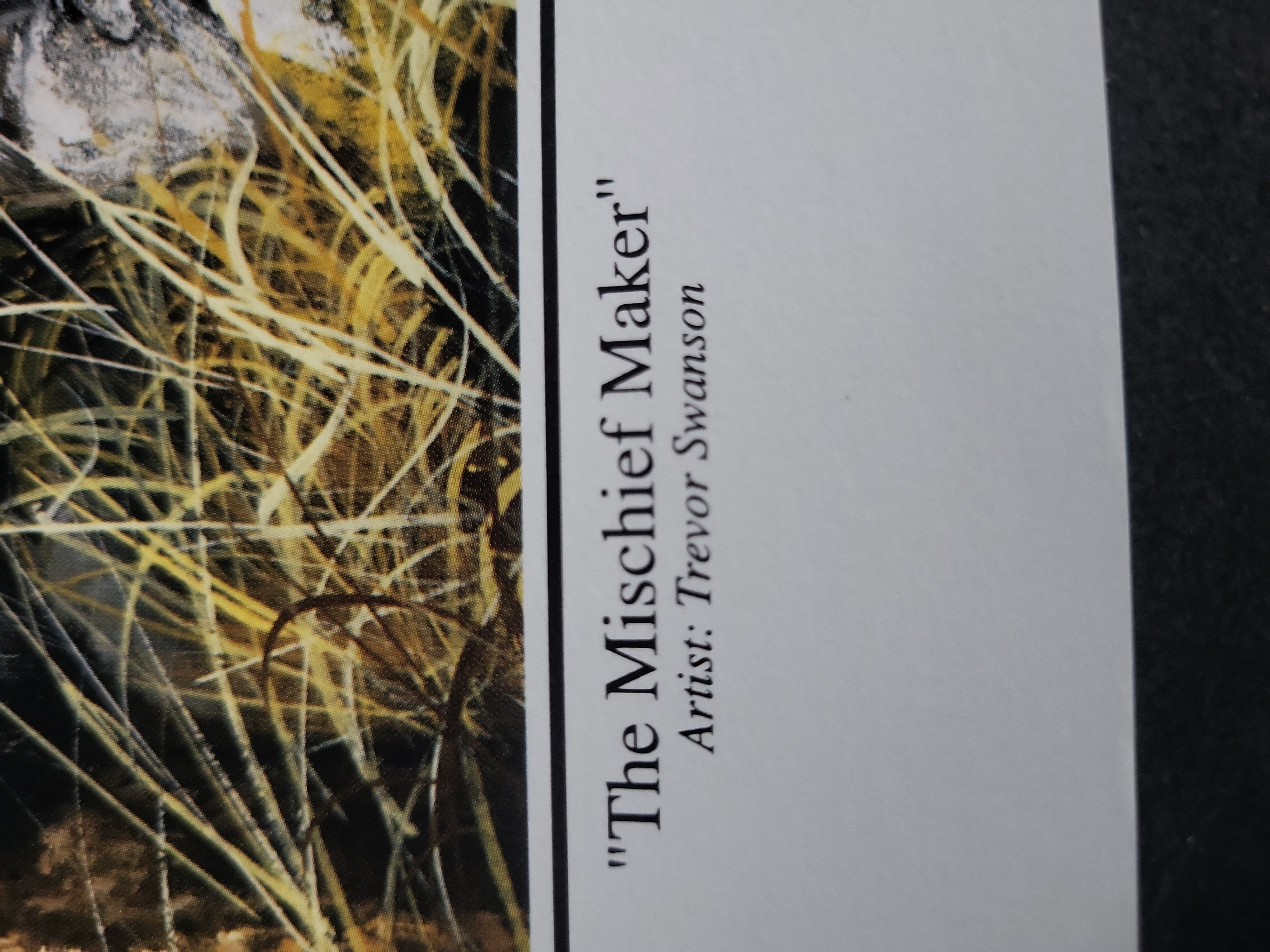 I03438 | Trevor Swanson, The Mischief Maker, Hand-Signed Photomechanical Print