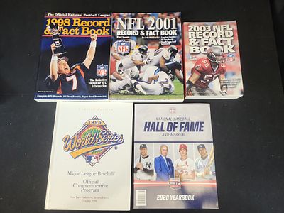 I01345 | A Collection of NFL Record and Fact Books and Major League Baseball Commemorative 