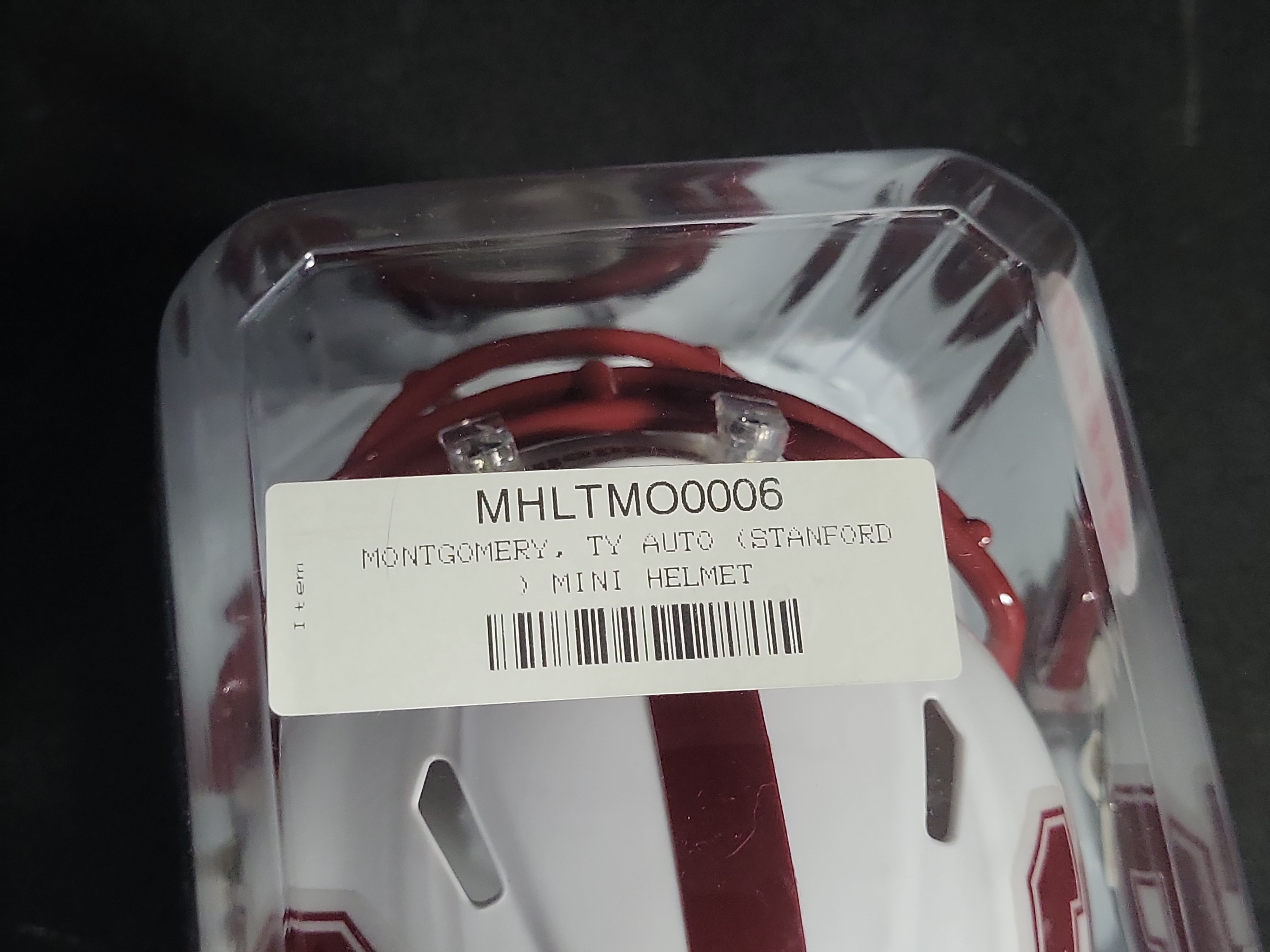 I04364 | Ty Montgomery Signed Stanford Riddell Helmet