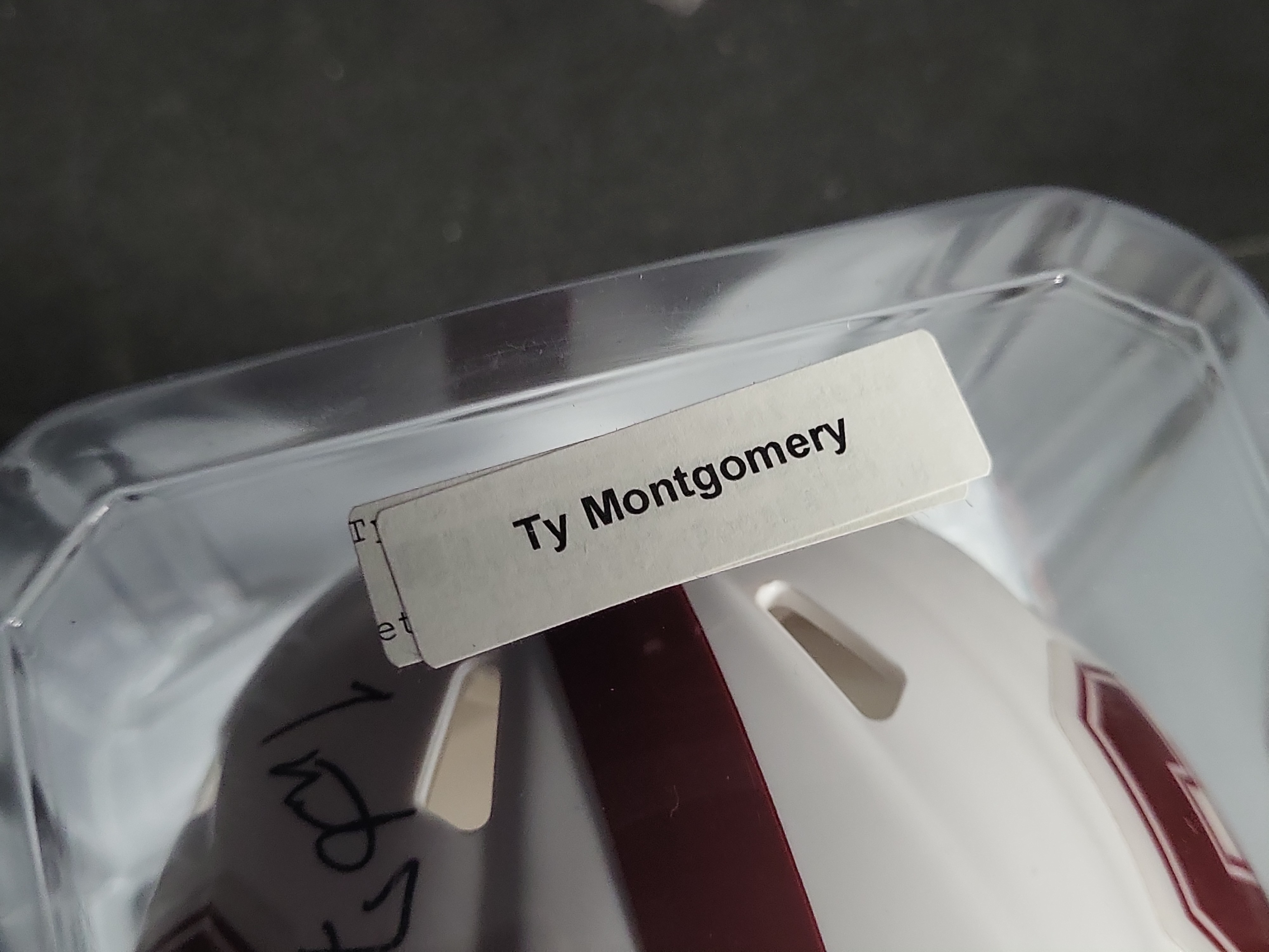 I04364 | Ty Montgomery Signed Stanford Riddell Helmet