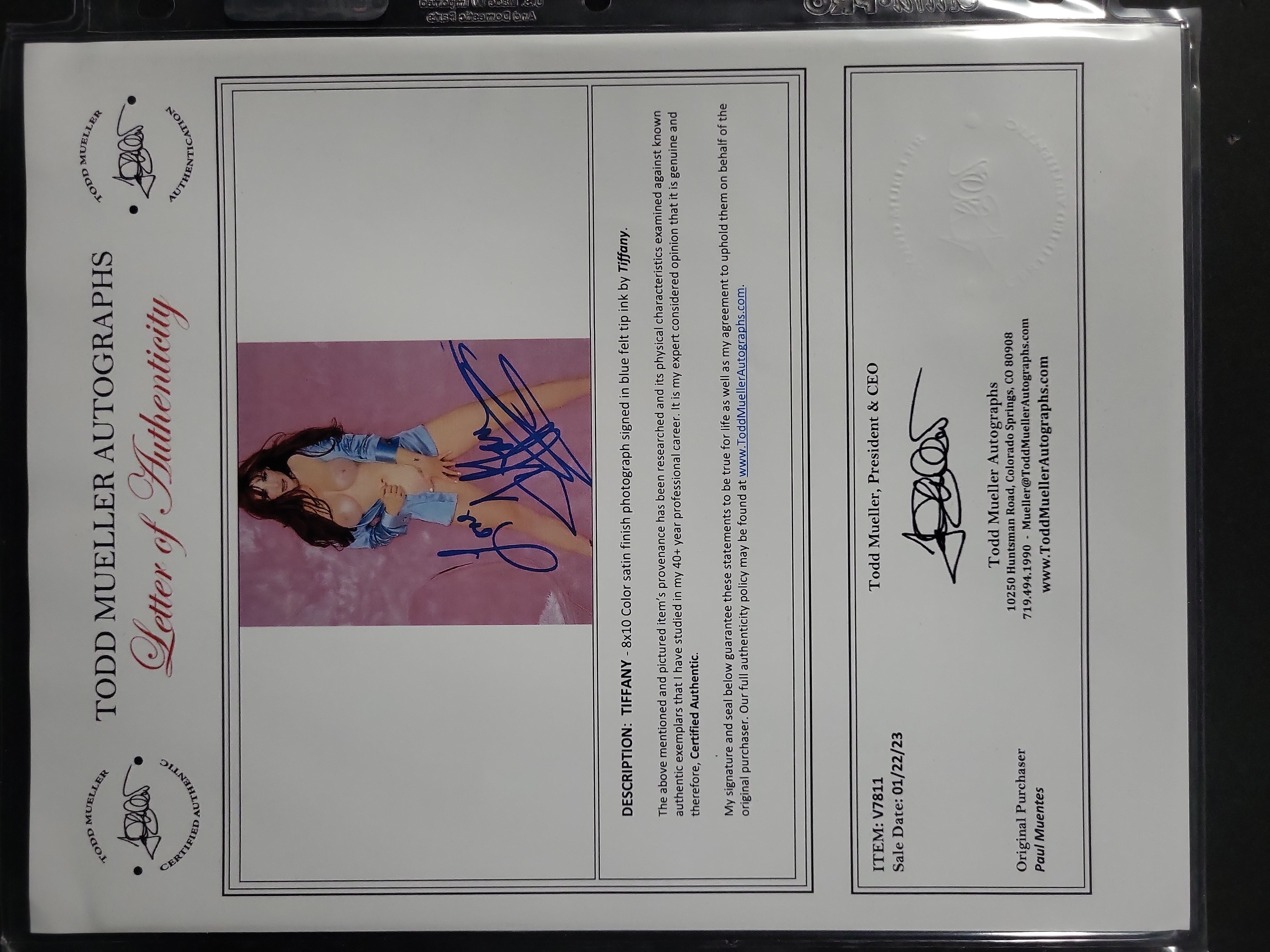 I04428 | Signed Tiffany Glamour Color Photograph