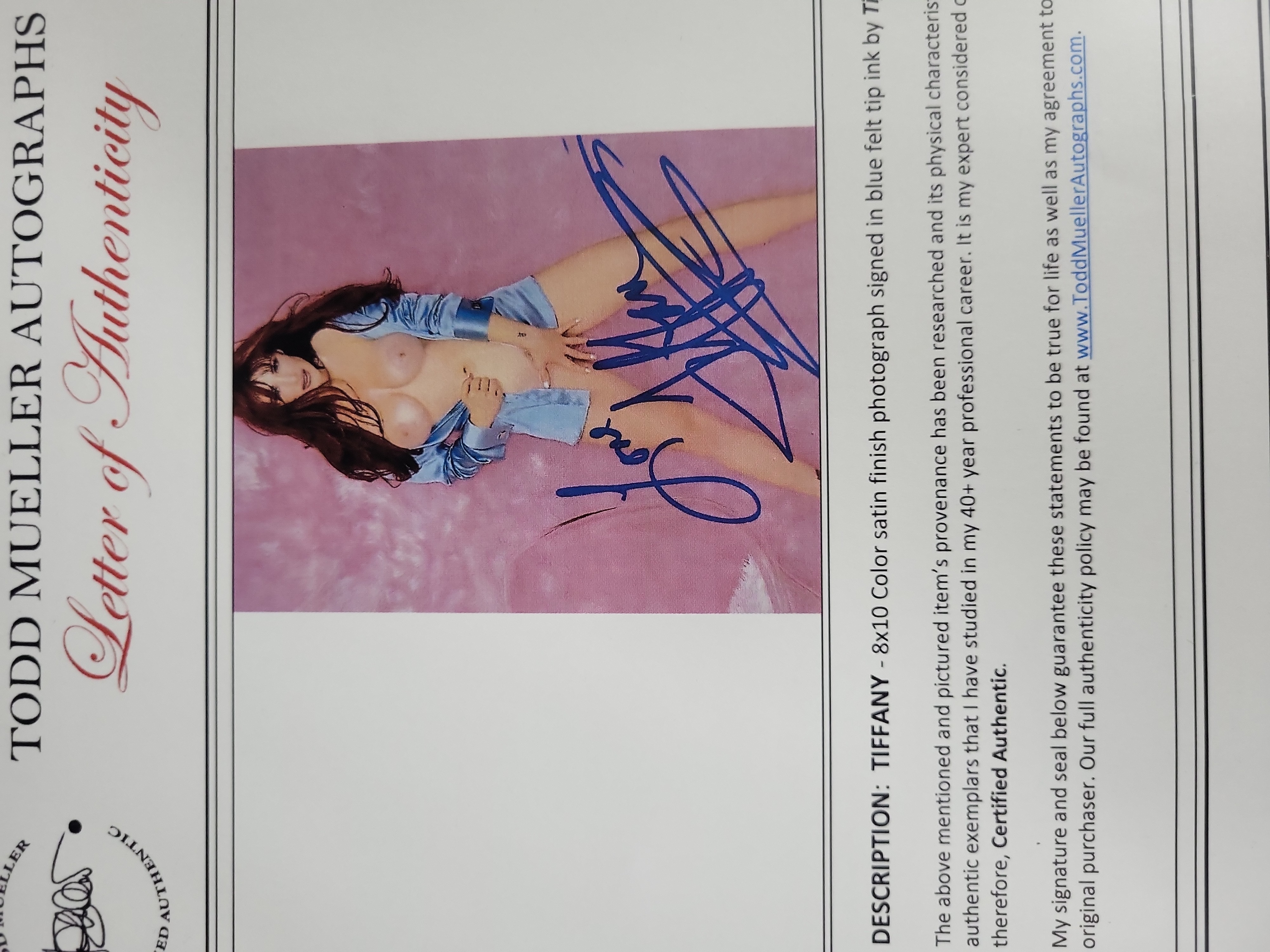 I04428 | Signed Tiffany Glamour Color Photograph
