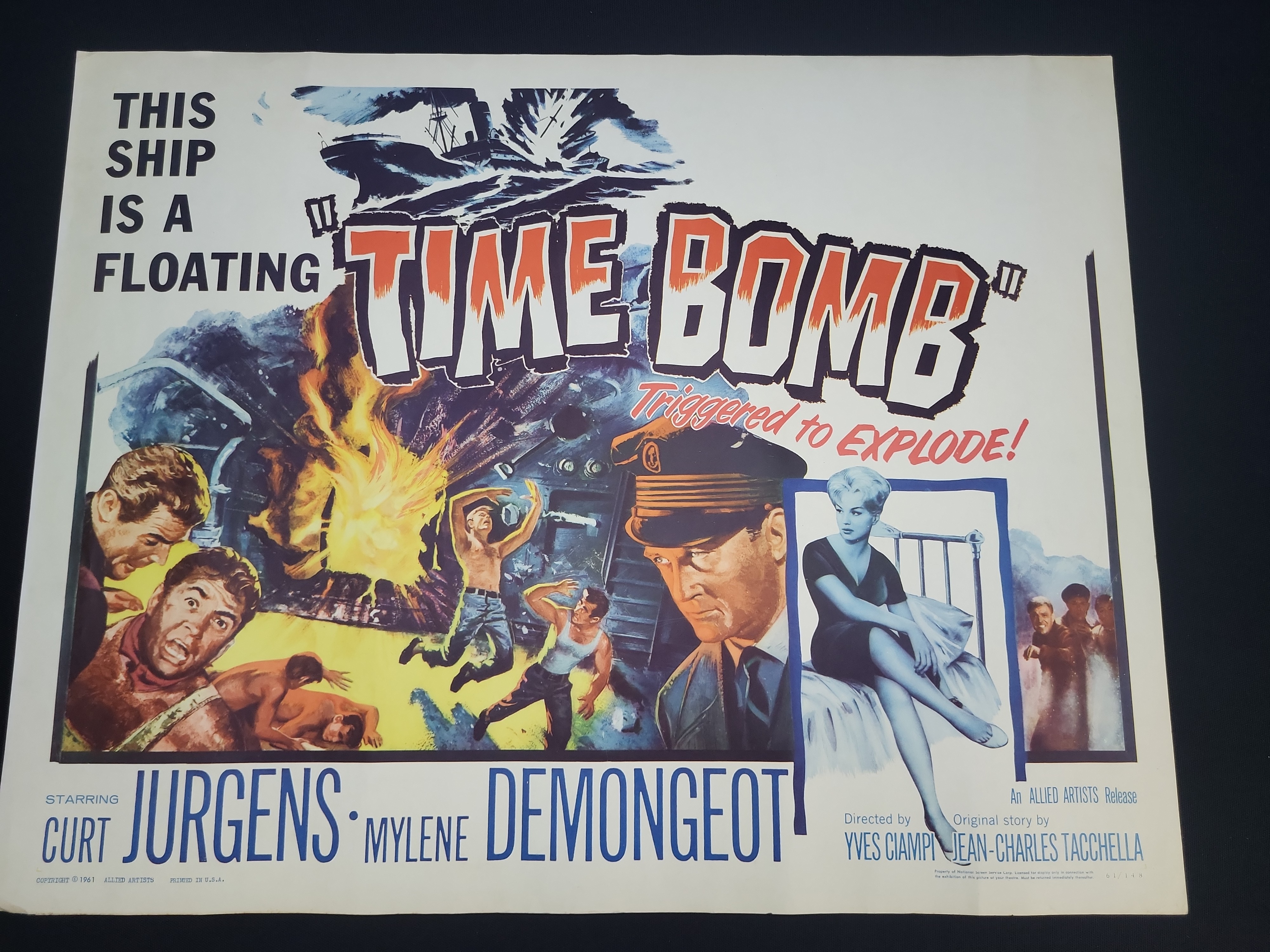 I04824 | 1961 Time Bomb Original Movie Poster