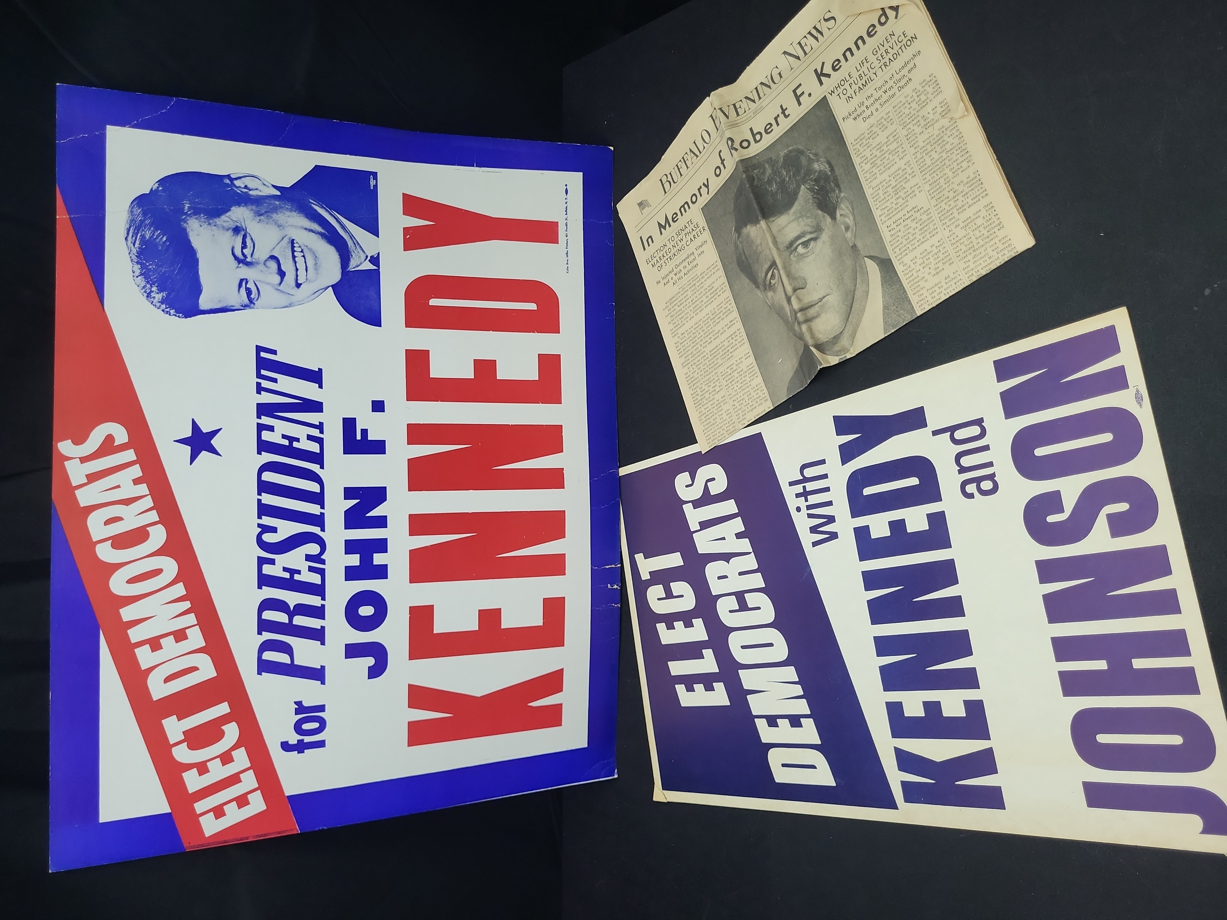 I03563 | A Trio of Kennedy Family Political Memorabilia Including 1960 Presidential Campaign Posters