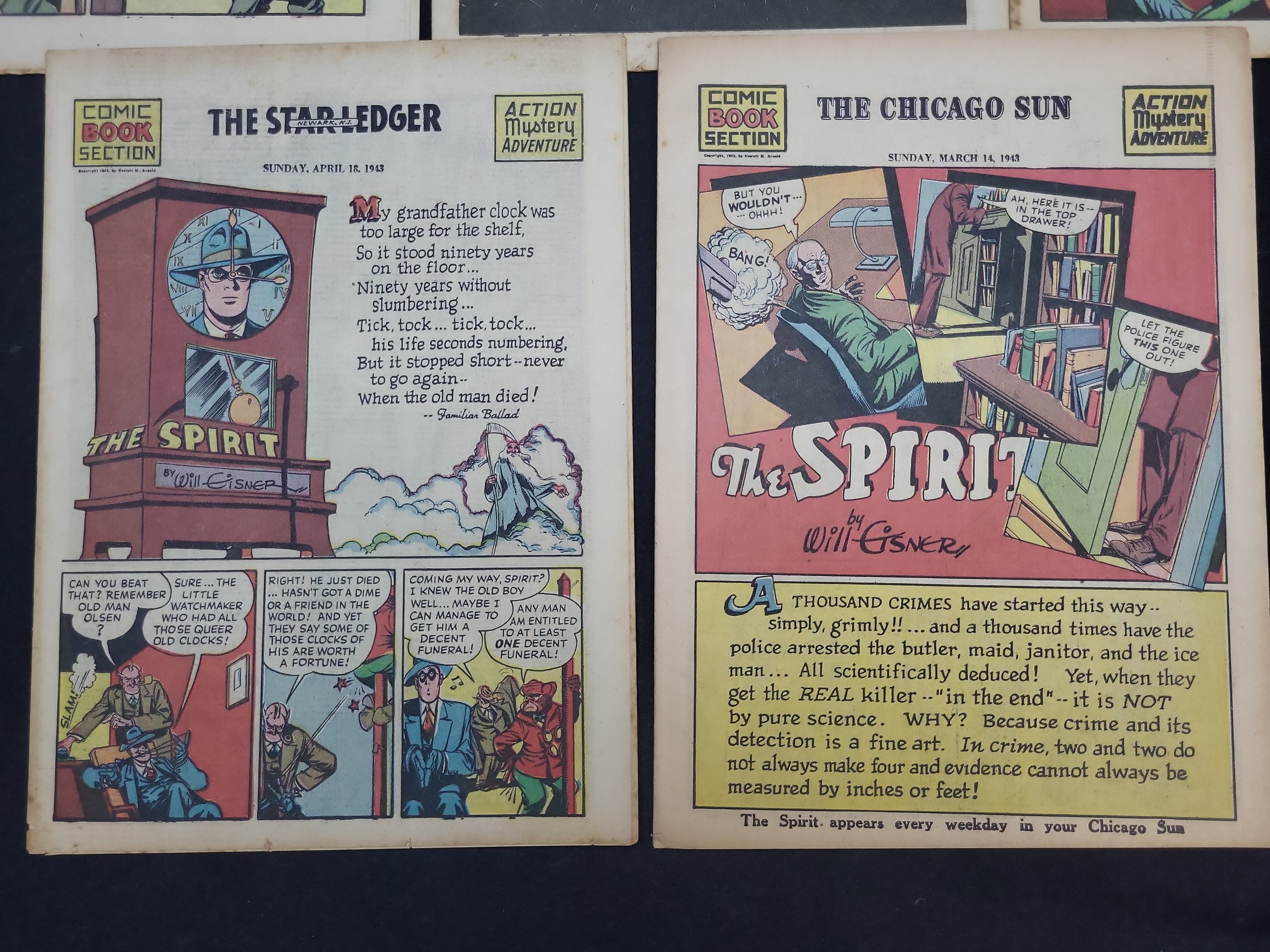 I03968 | Five 1943 Will Eisner Spirit Supplements