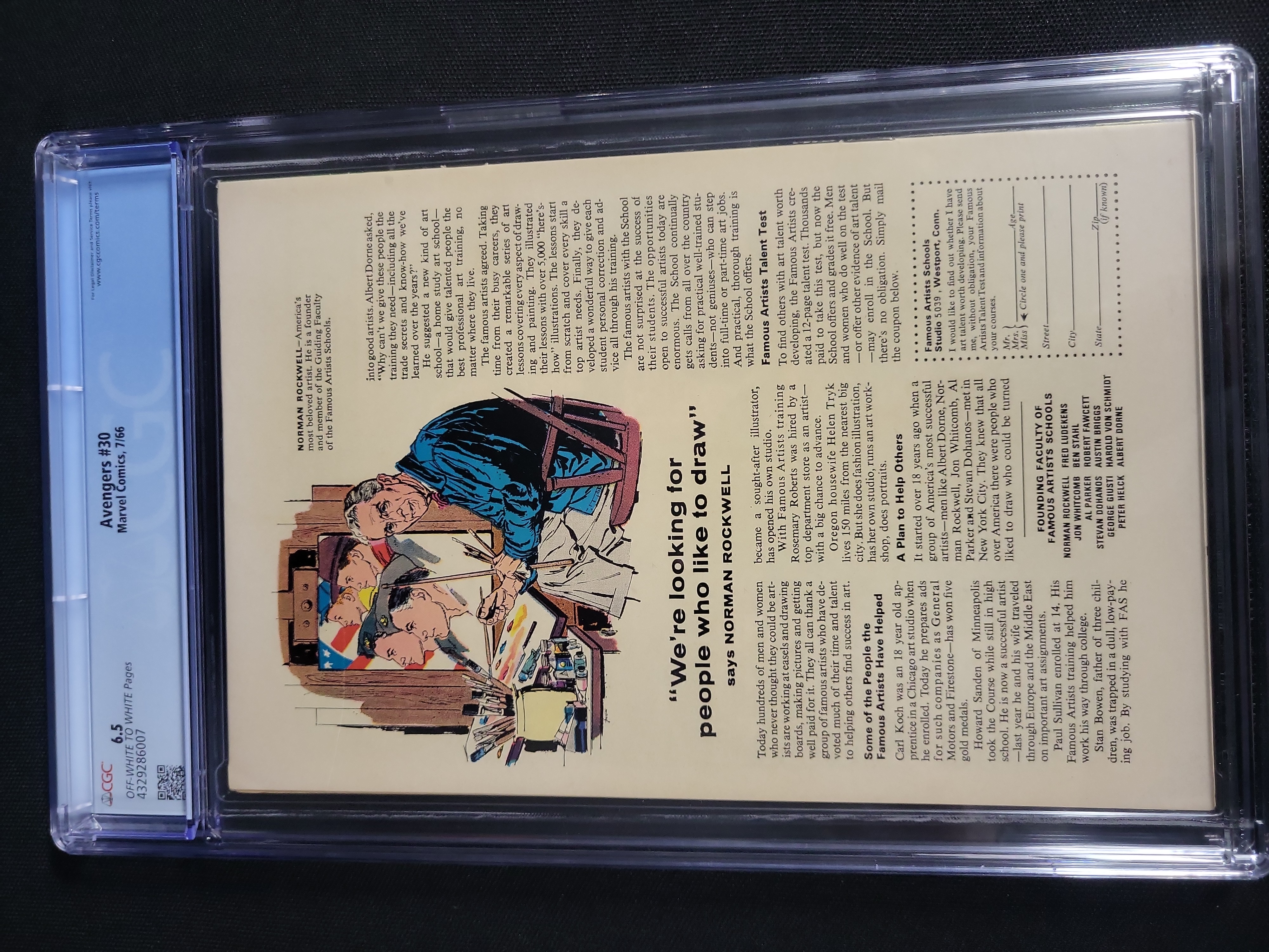 I04855 | Avengers #30 CGC Graded 6.5