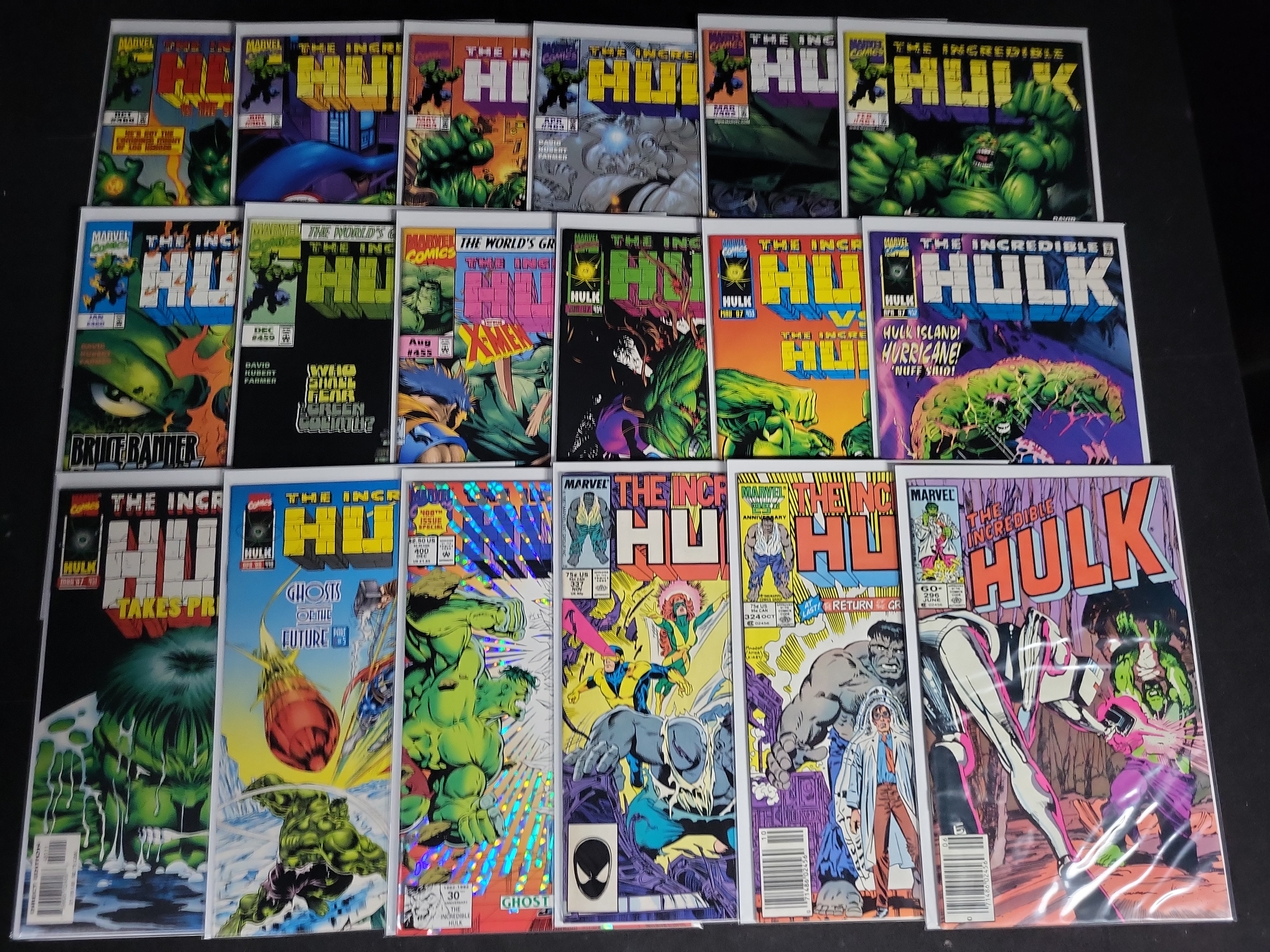 I04770 | Eighteen Marvel The Incredible Hulk Comic Books