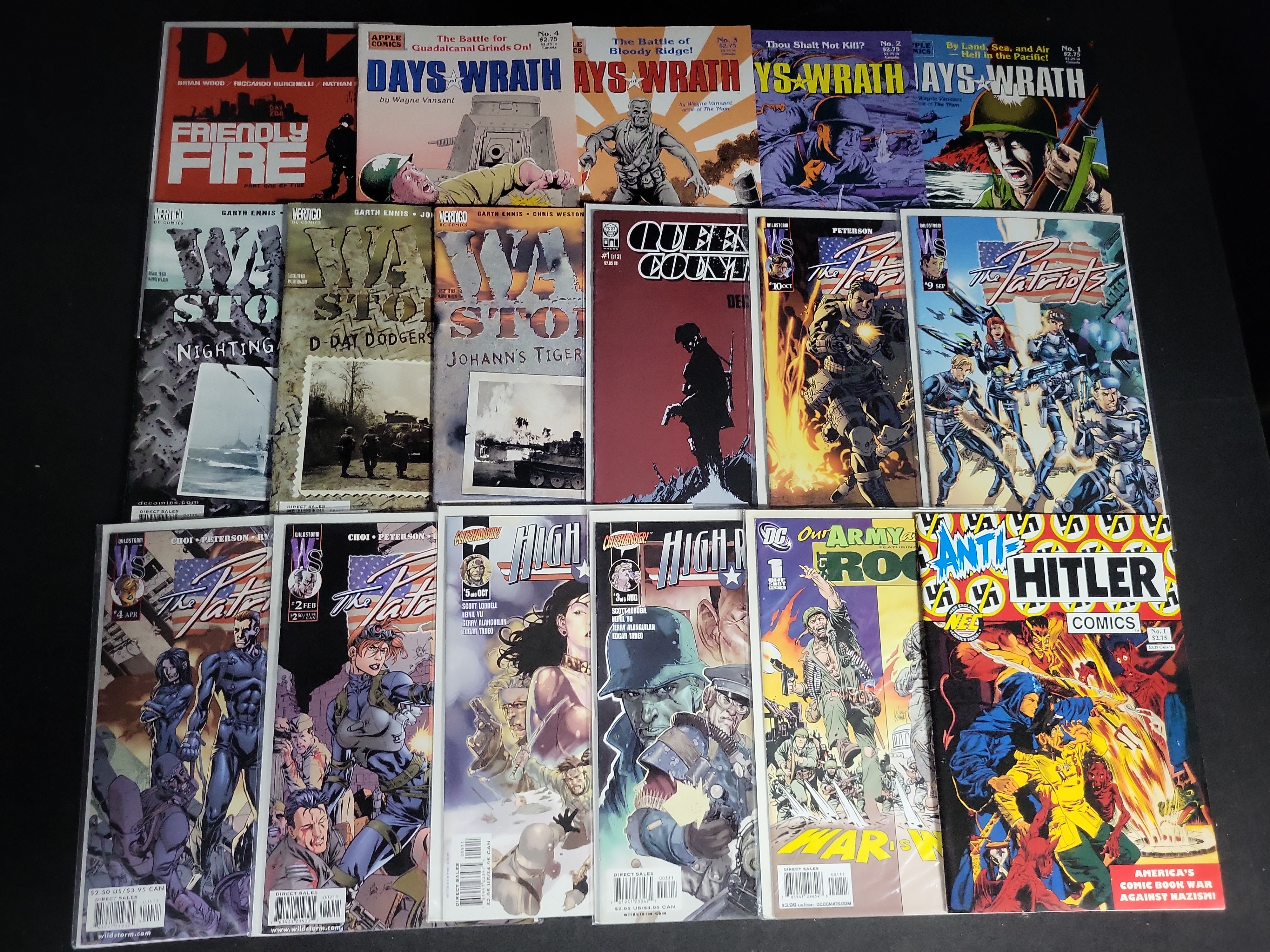 I04552 | A Collection of 17 Military-Themed Comic Books