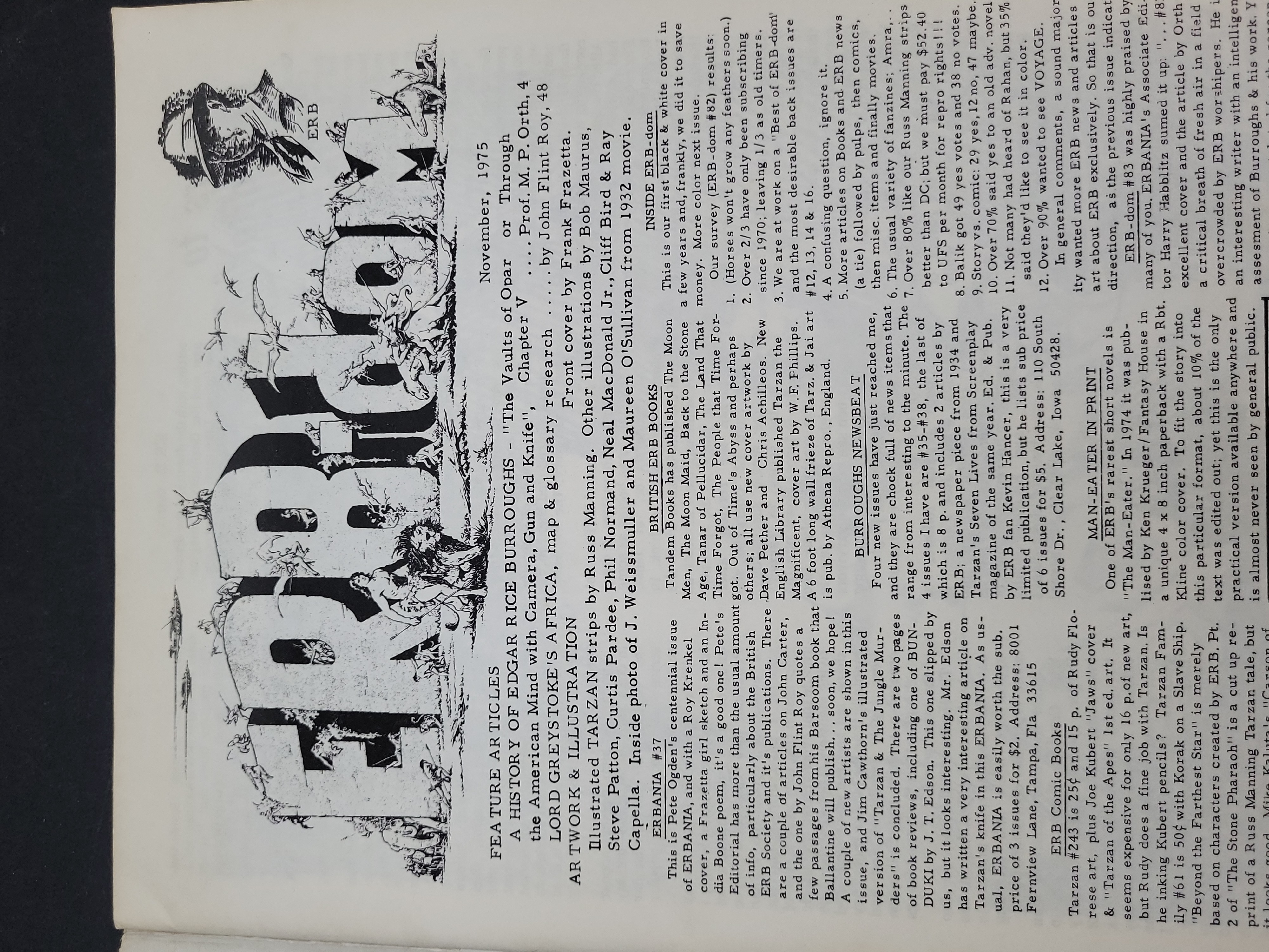 I03942 | ERB-dom Issue 84 Frazetta Fanzine