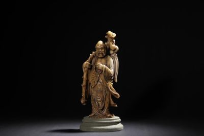 Chinese Soapstone Carved Buddha,Mark. 21.4cm H 8.9cm L 5.5cm W