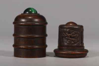 Chinese Chengxiang Wood Carved Thumb Ring w. 16.6cm H 5.7cm W 80g Weight