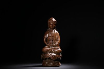 Chinese Huangyang Wood Carved Guanyin. 27.8cm H 11.6cm L 10.5cm W