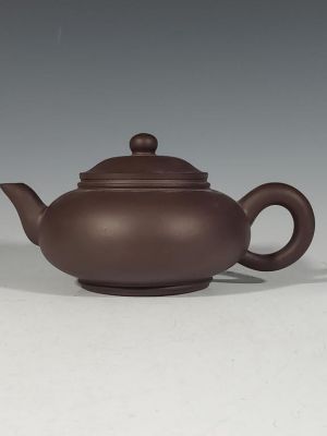 Chinese Zisha Teapot. 3" H 6" W