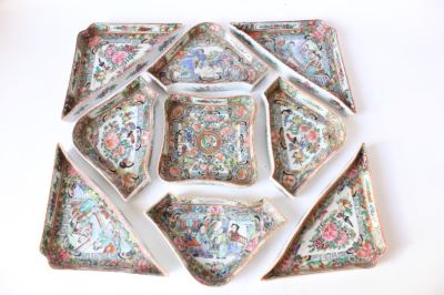 Chinese Rose Madelilia Tray. 10" by 10" Overall Please note the absence of a condition report