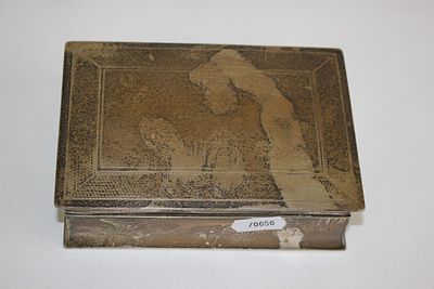 Silver cigarette box Birmingham 1926