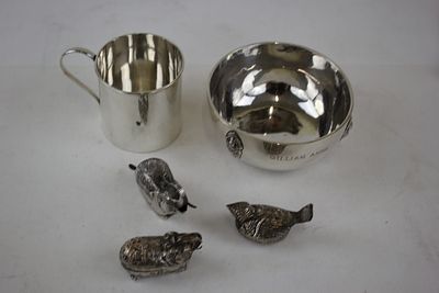 Five items of foreign silver
