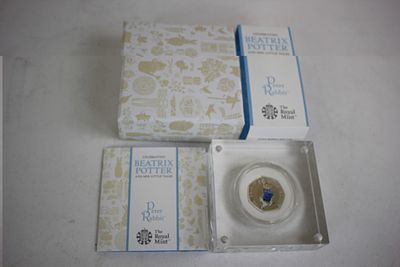 Beatrix Potter Silver proof 50p piece - Peter Rabbit in original box