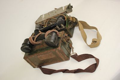 2 x 2nd World War Field Phones in original boxes