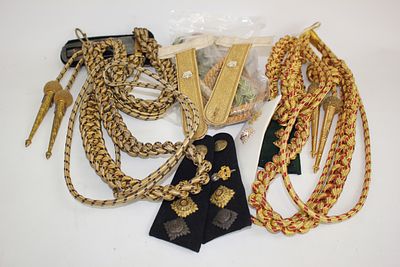 Collection of 2 x lanyards &amp; Officer rank Boards /epaulettes