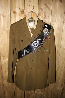 Uniform - Service Dress, Cross Belt, Forage Cap. Warrant Officer 2 The Rifles