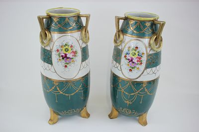Pair of Noritake style floor vases