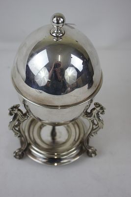 Elkington &amp; Co silver plated egg coddler 24cm high - serial no. 15273