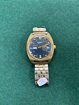 A 1970's Summit wristwatch having a 35mm diameter blue face, with day/date Not tested