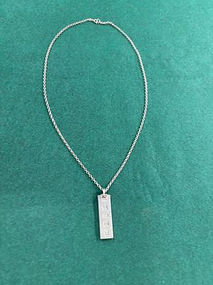A Hallmarked Silver Ingot Pendant