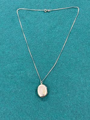 A 9ct Gold chain and a yellow metal locket