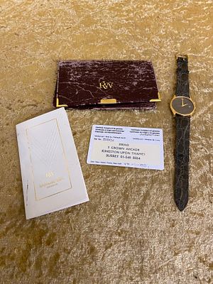 A 1980's Raymond Weil Gents wristwatch in original leather pouch (worn)