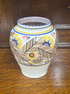 Poole Pottery - A 1930's Carter Stabler Adams DX Vase painted by Ruth Pavely. Height 19 cm