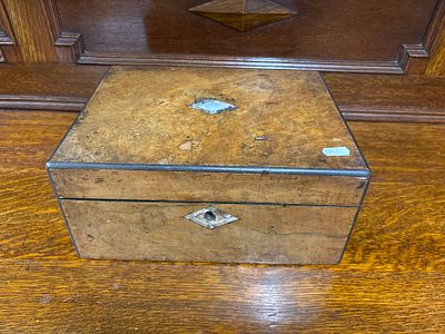 A Victorian lap desk writing slope in need of tlc