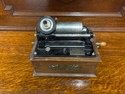 An Edison Bell phonograph model number A 41479 in original fitted case (no horn)